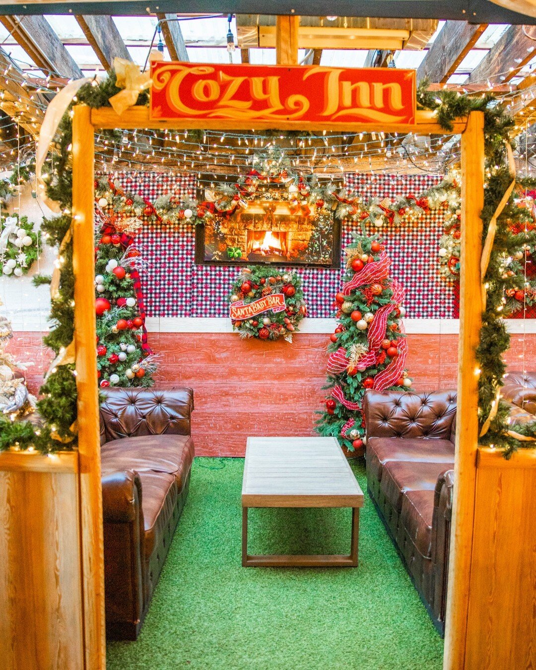 Get cozy and join us in one of our cabanas 🪵🔥🍻 Click the link in our bio to rent out a semi private space alongside our tented and fully heated patio!
