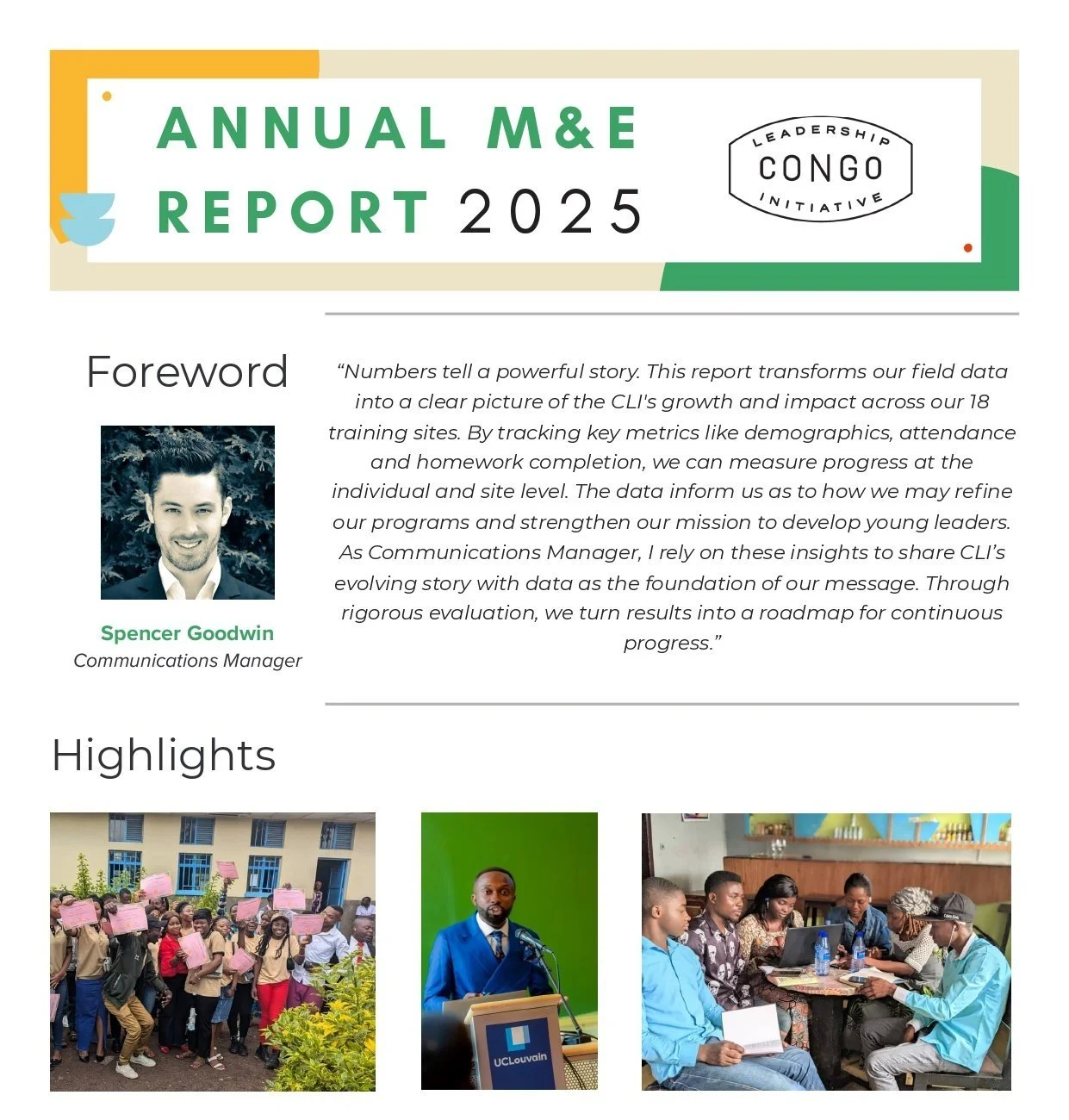 Monitoring &amp; Evaluation Report Spring 2025