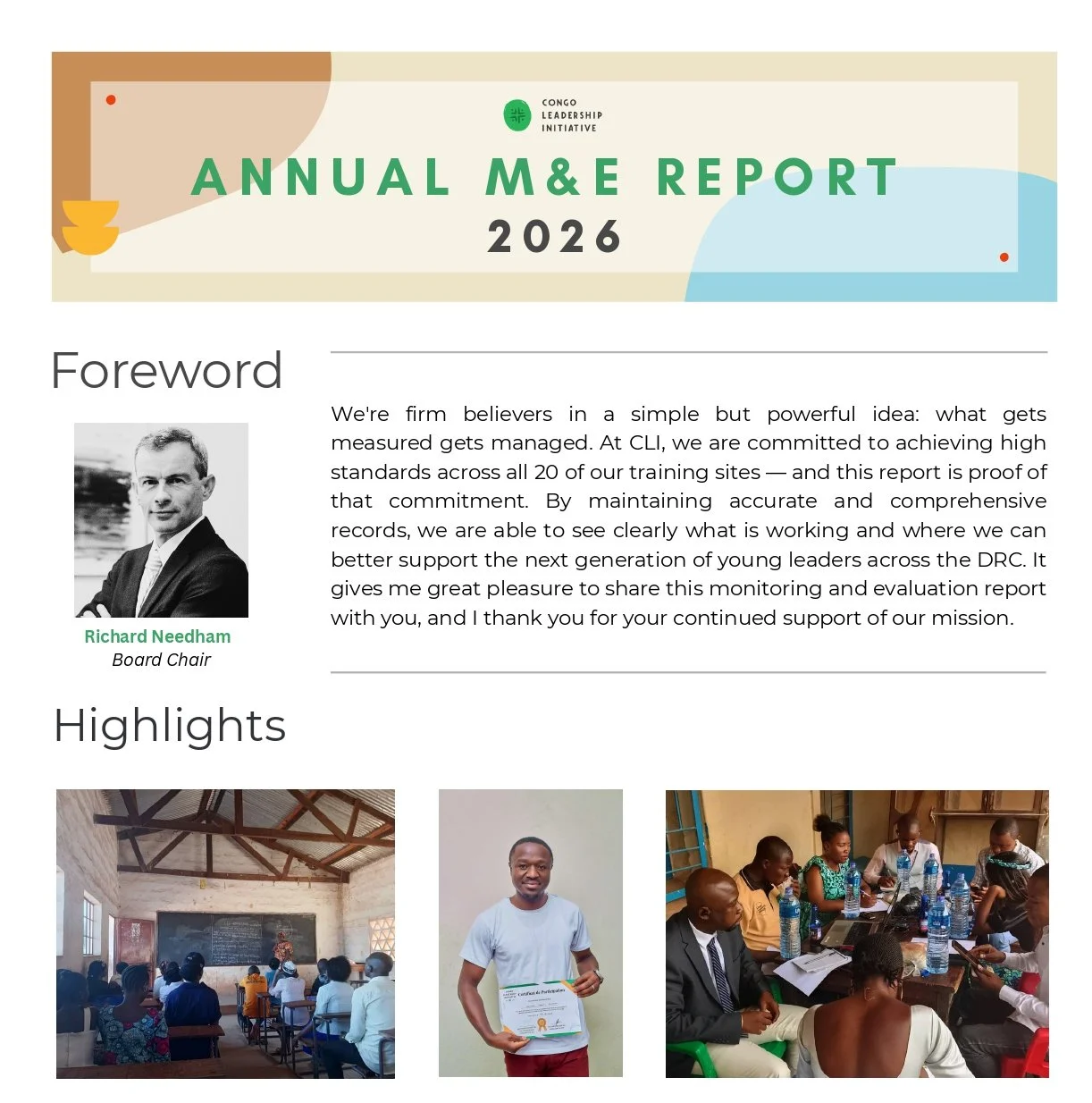 Monitoring &amp; Evaluation Report Spring 2026