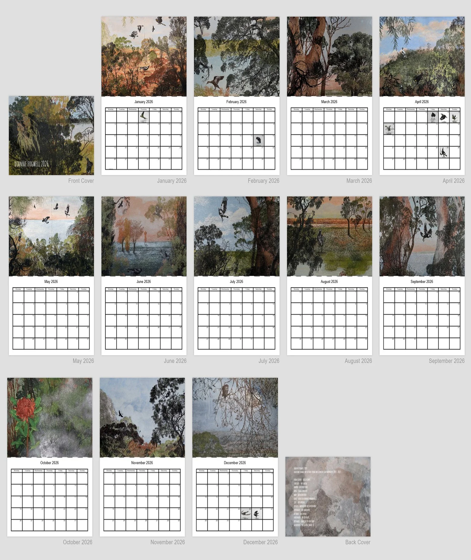 DIANNE FOGWELL  2026 CALENDAR