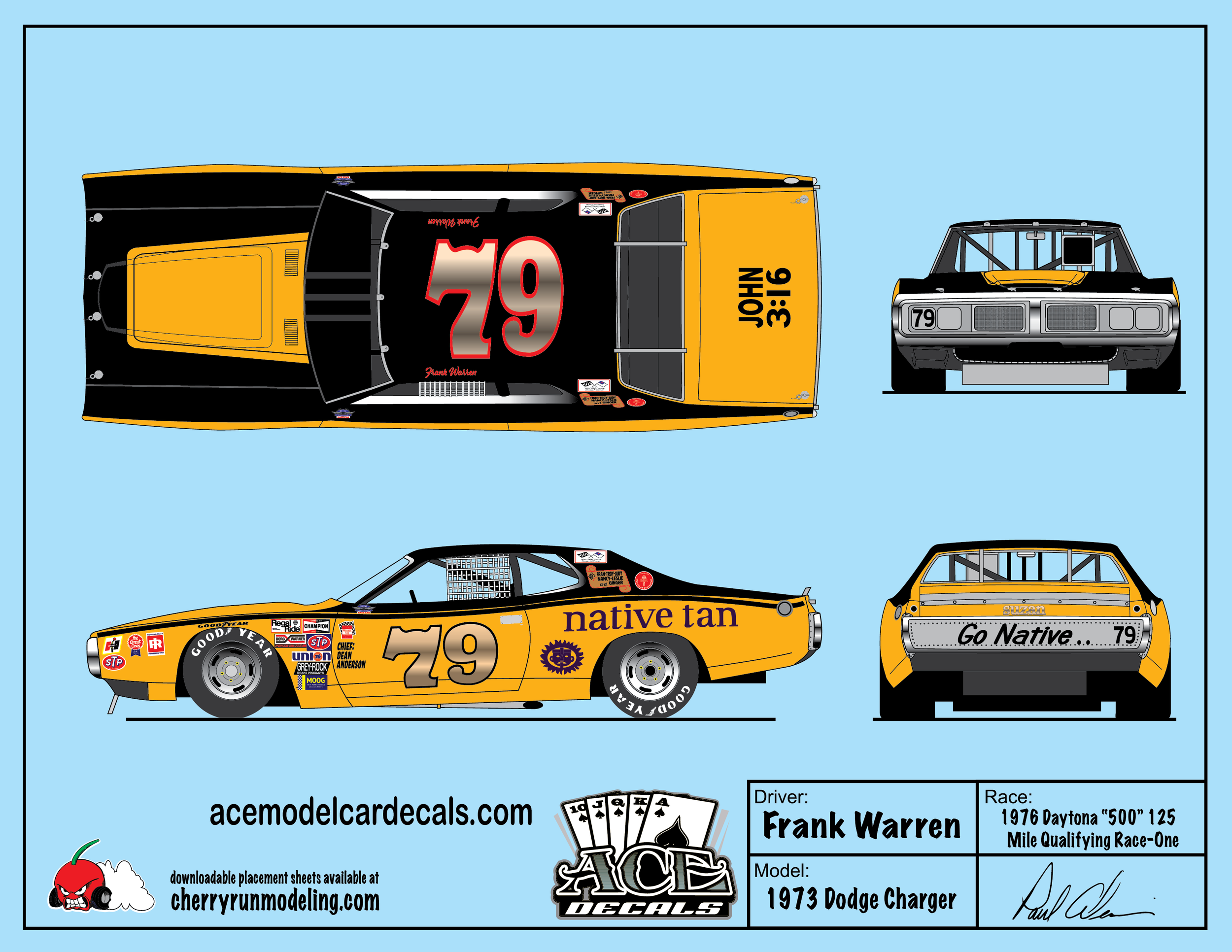 Frank Warren 1976 Daytona 500-01.png