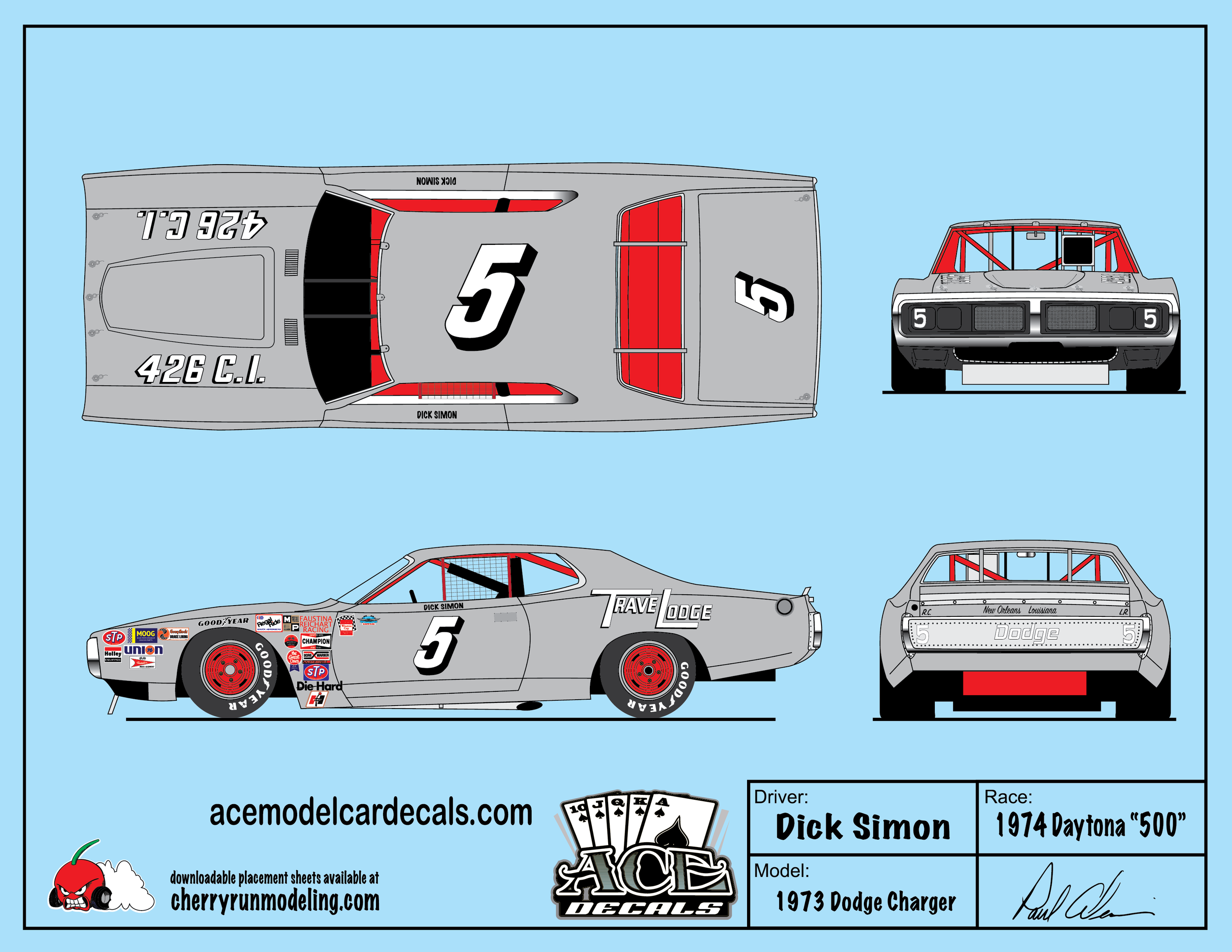 Dick Simon 1974 Daytona 500-01.png