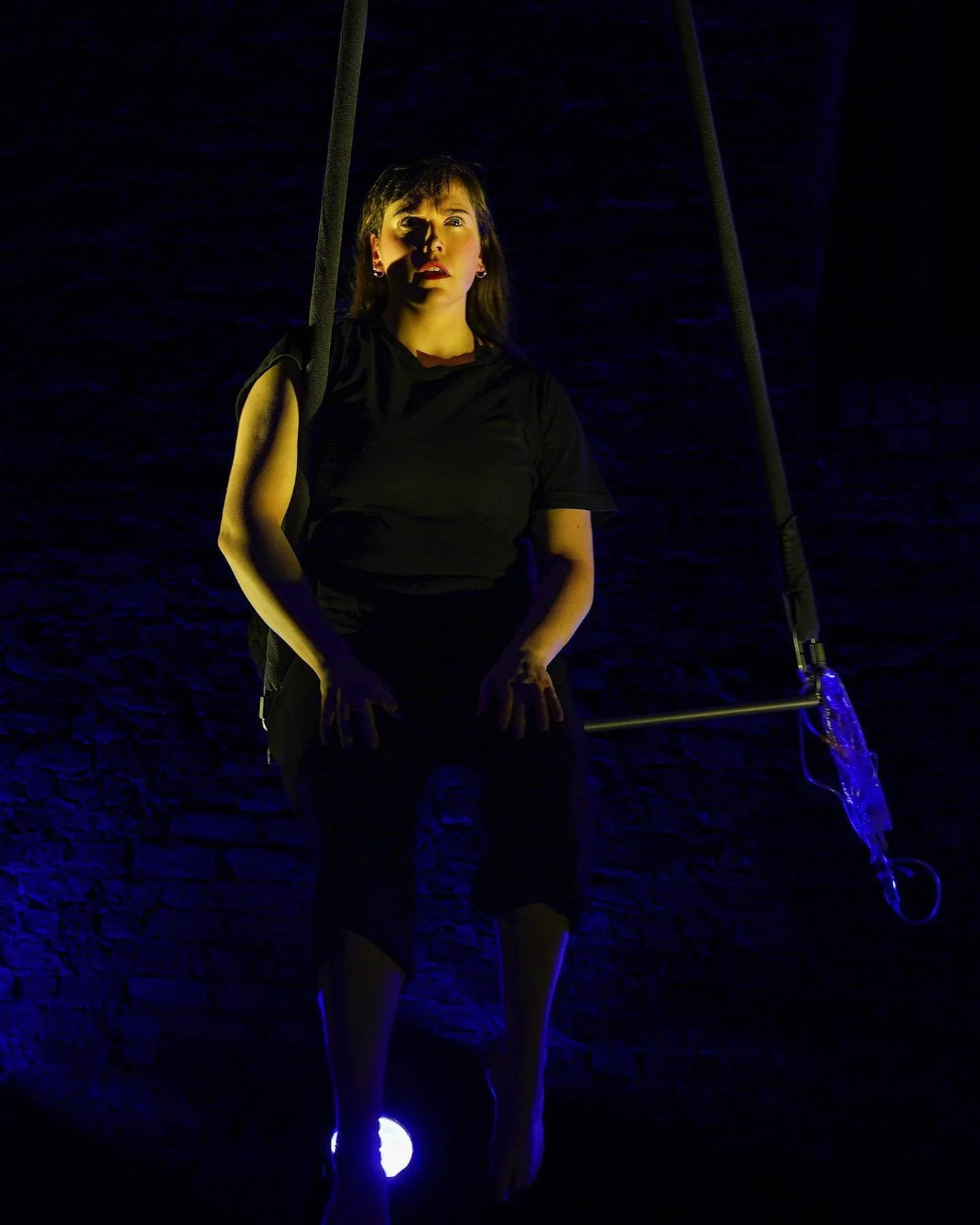 🔵🟦💙
📷 @monika_palova_ 

@sceneandheardfestivalofnewwork 
@smockalleytheatre 

#MalignantHumour #sceneandheard #circus #theatre #trapeze #photography