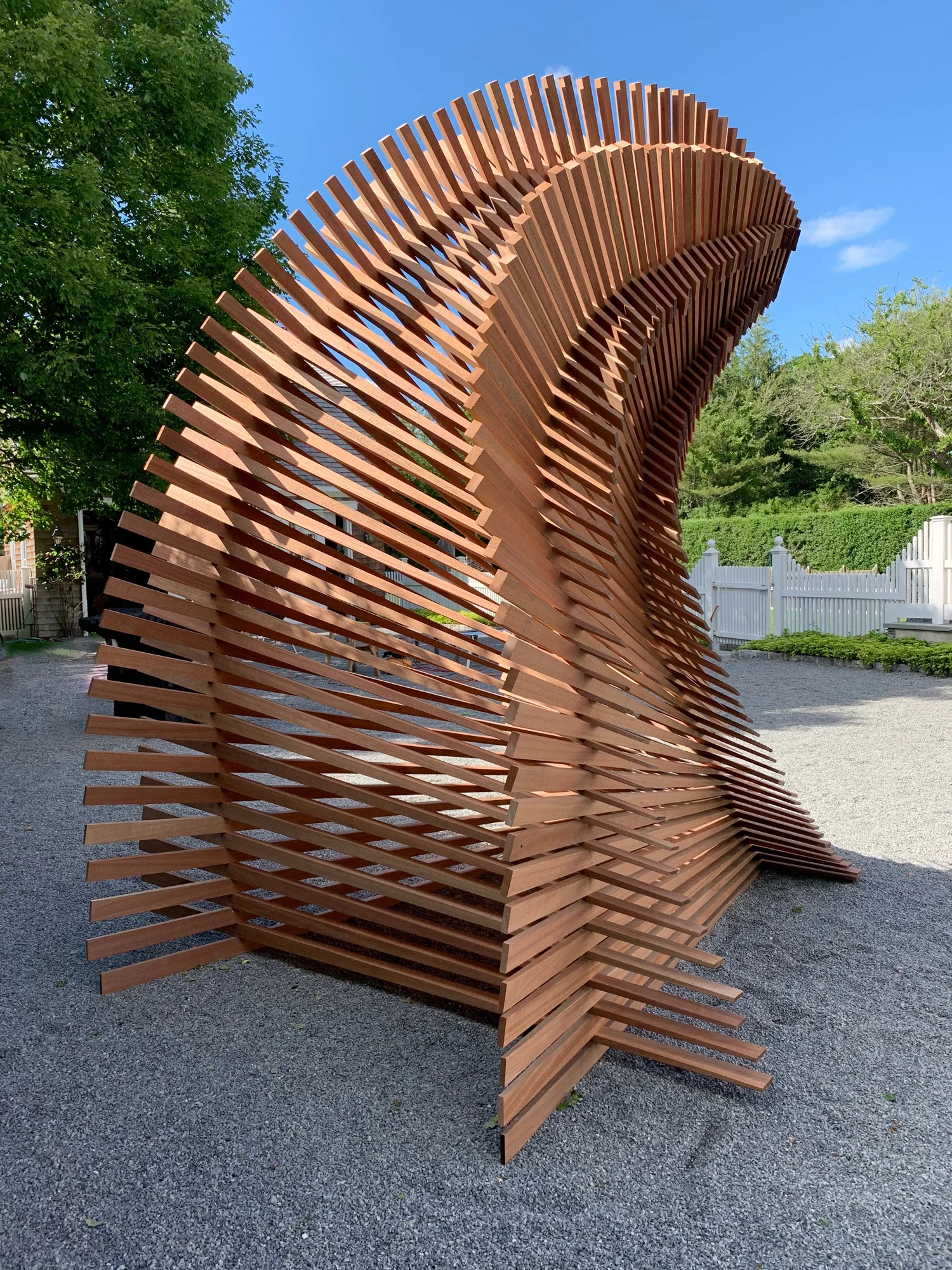 Untitled, 2019, meranti, 145” x 139” x 110”