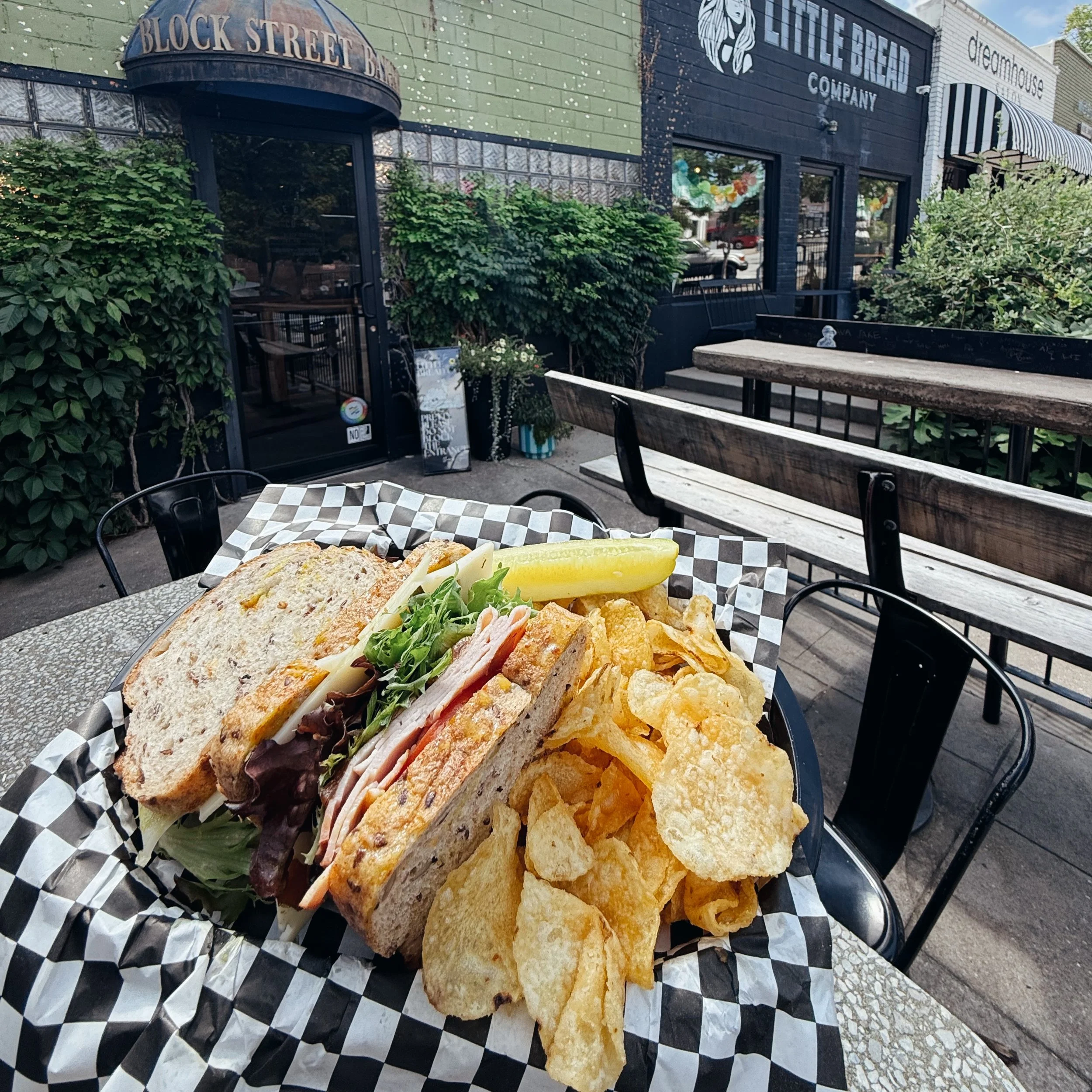 Your stomach called&hellip; it wants a Ham &amp; Swiss 🥪✨ ham, swiss, caramelized onions, field greens, tomatoes + honey mustard on german 5-grain