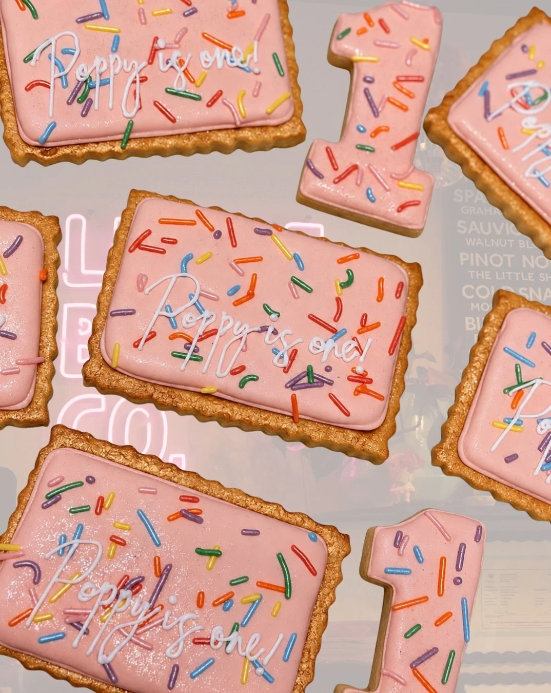 A few recent custom sugar cookie orders! ✨ We love getting to make these little sweet treats for all your special celebrations!