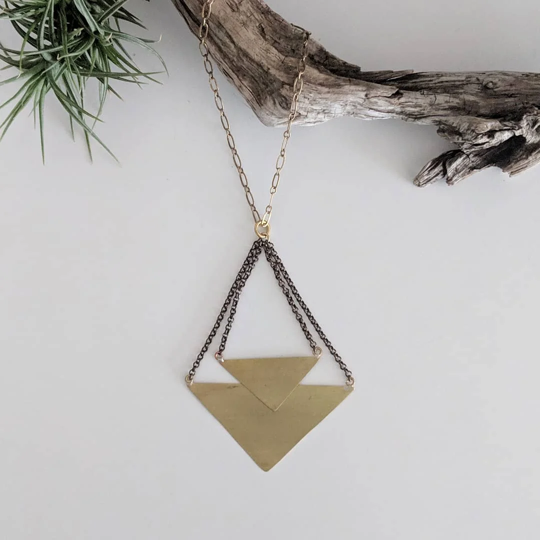 Double Triangle Necklace