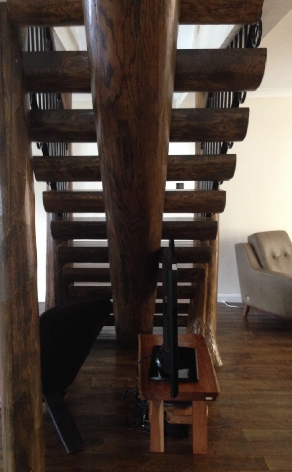 Underneath a Full Scribe Staircase