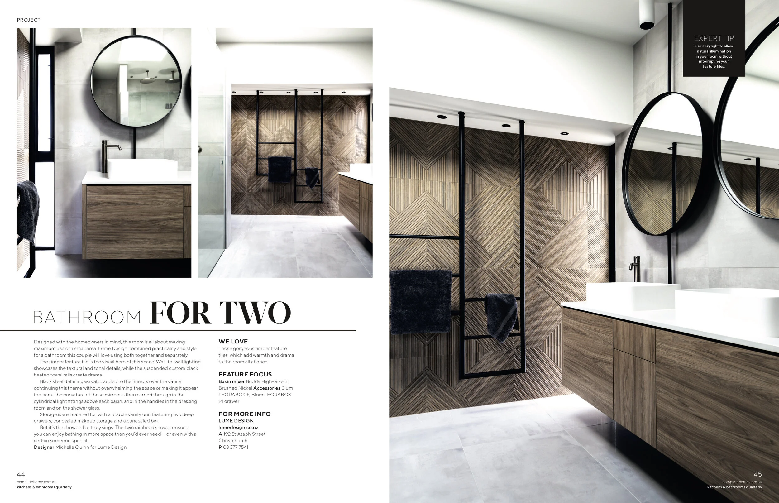 NZ Kitchens & Bathrooms Quarterly — Lume Design