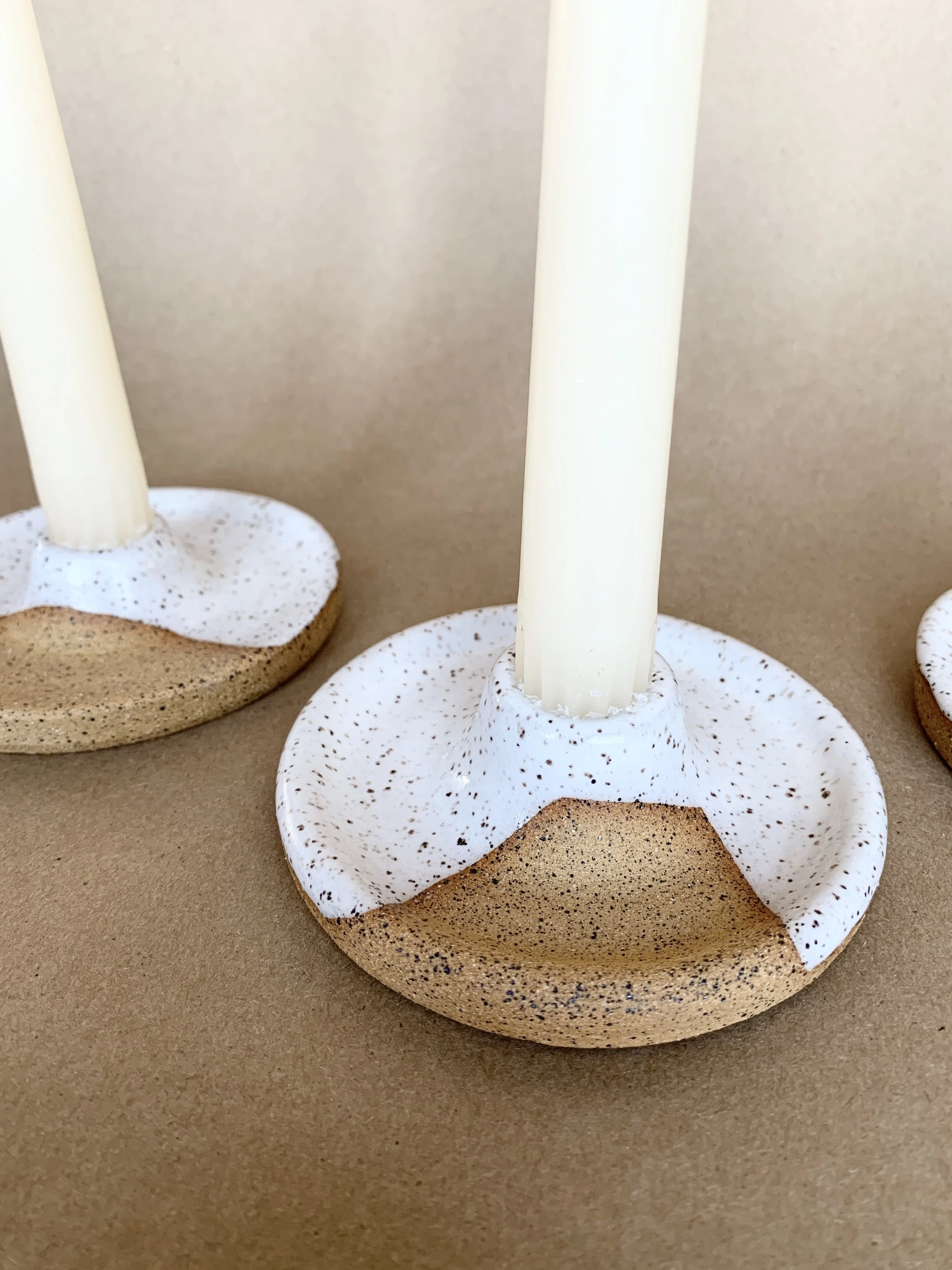 Overcast Collection: Snowy Slope Candle Holder
