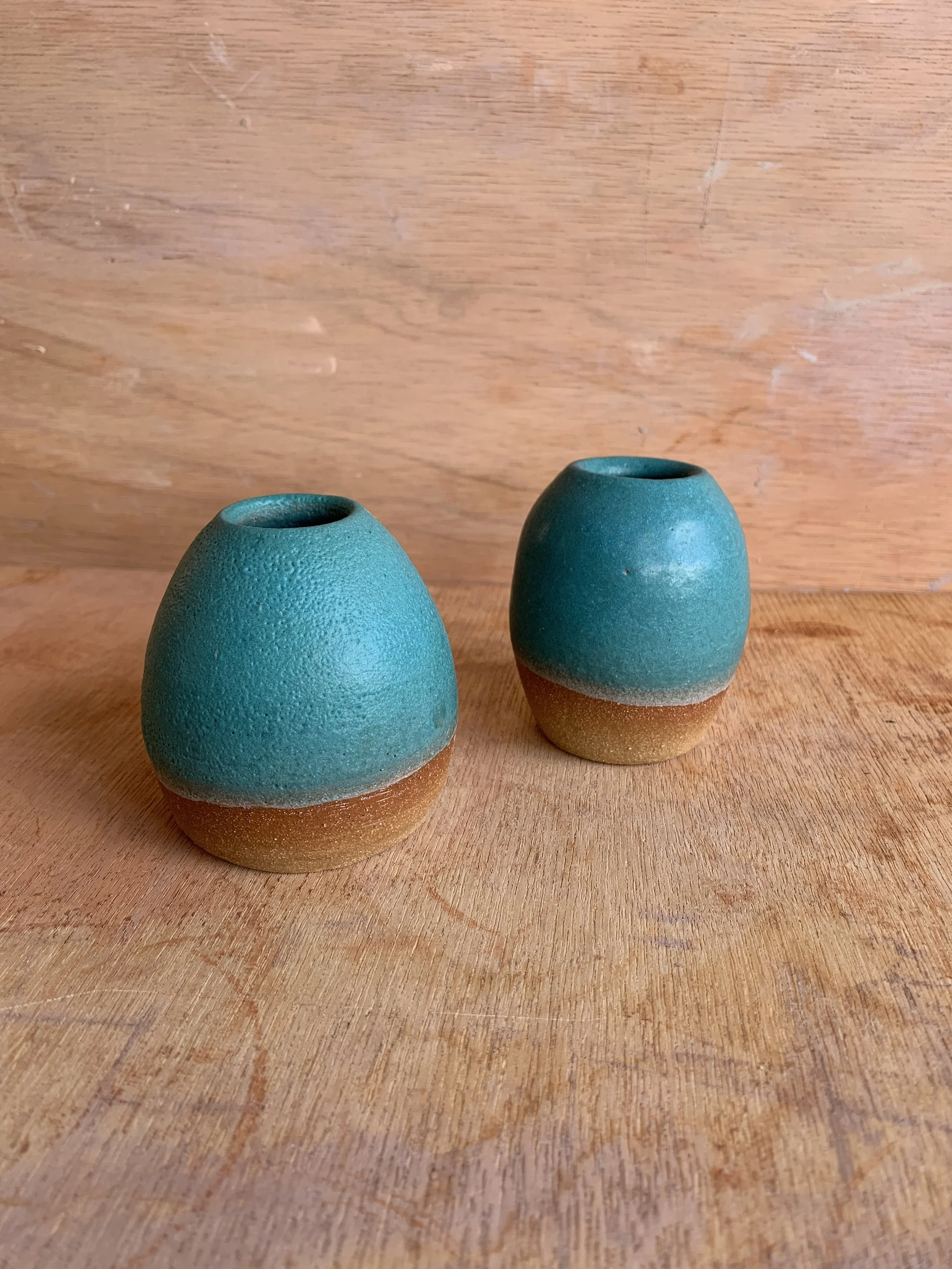 Turquoise Bud Vase / Candle Holder