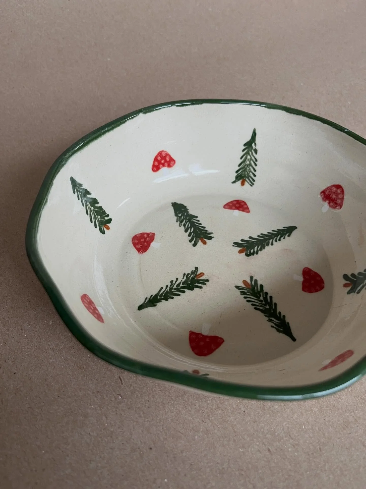 The Pine Tree and Mushroom Bowl is now available! 🌲🍄