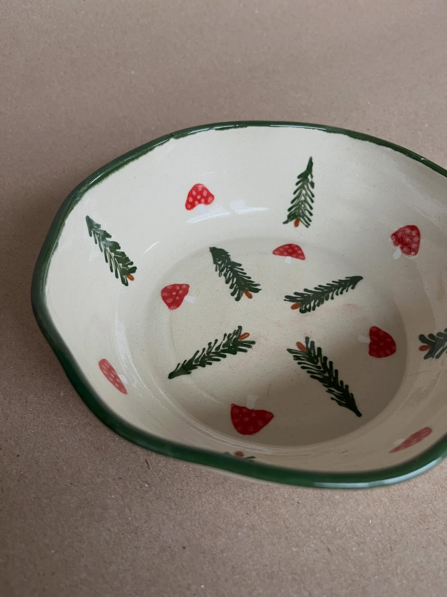 The Pine Tree and Mushroom Bowl is now available! 🌲🍄