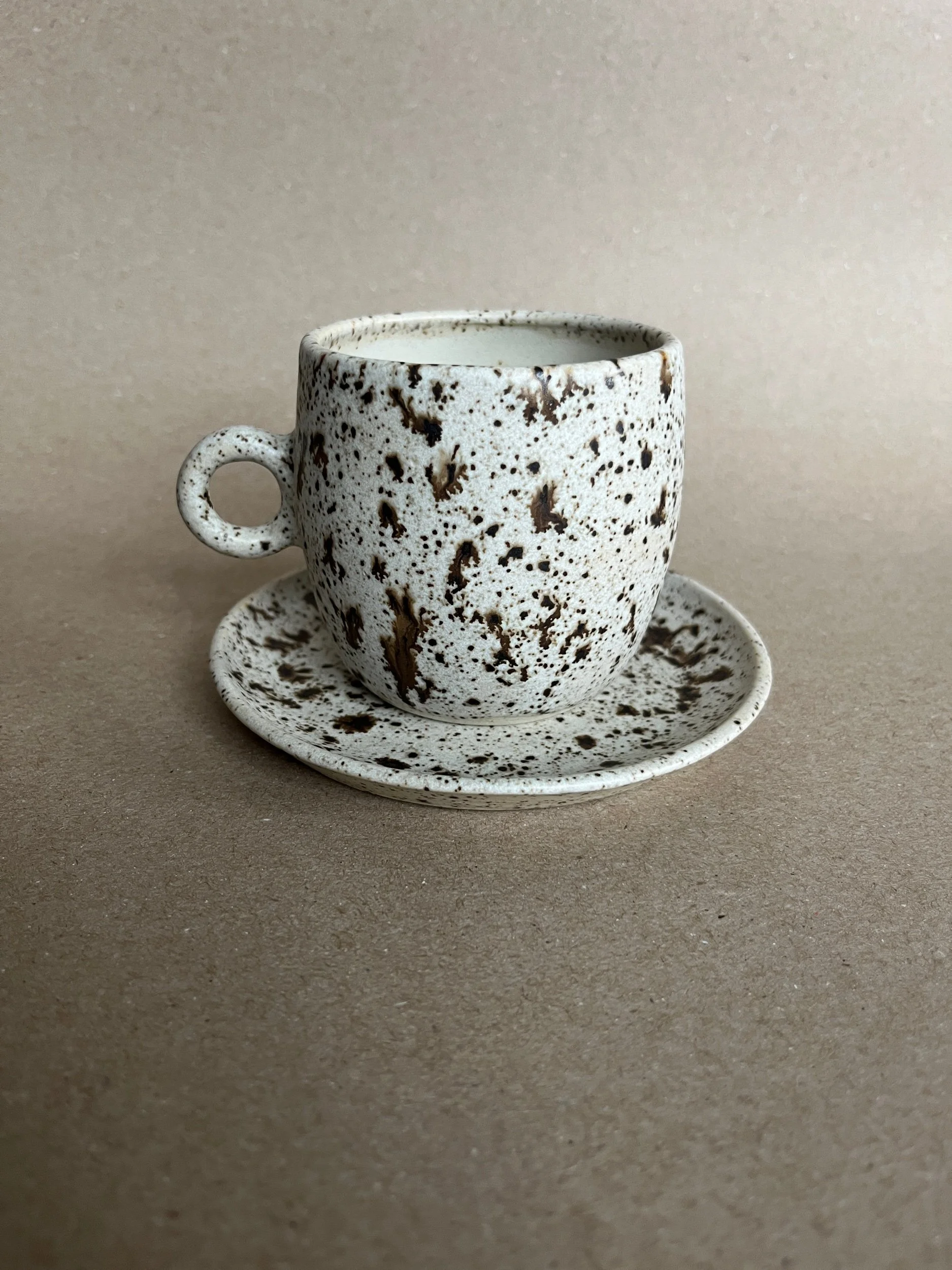 Dalmatian Jasper Speckled Espresso Cup Set