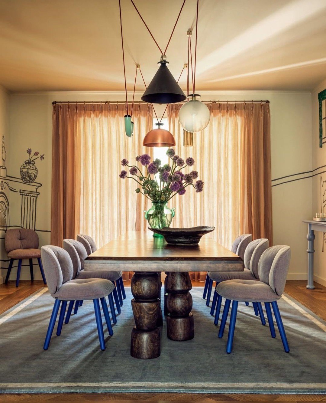 A funky and fresh dining space! (Design by @prospectrefugestudio, photo by @chrismottalini)  #thecravecollective #interiordesign #design #diningroom #interiors123