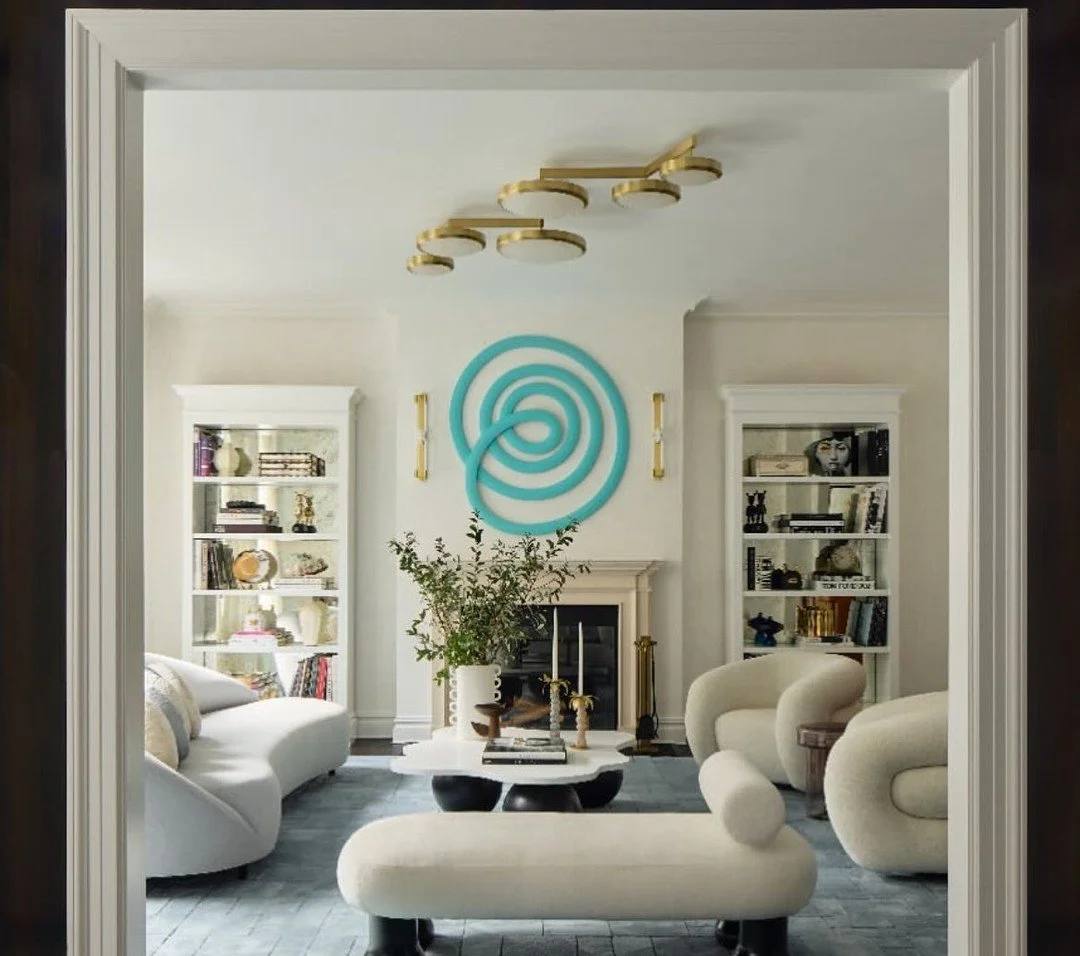 Modern yet classic. (Design by @michellegersoninteriors, photo by @gievesanderson)  #thecravecollective #interiordesign #design #livingroom #interiors123