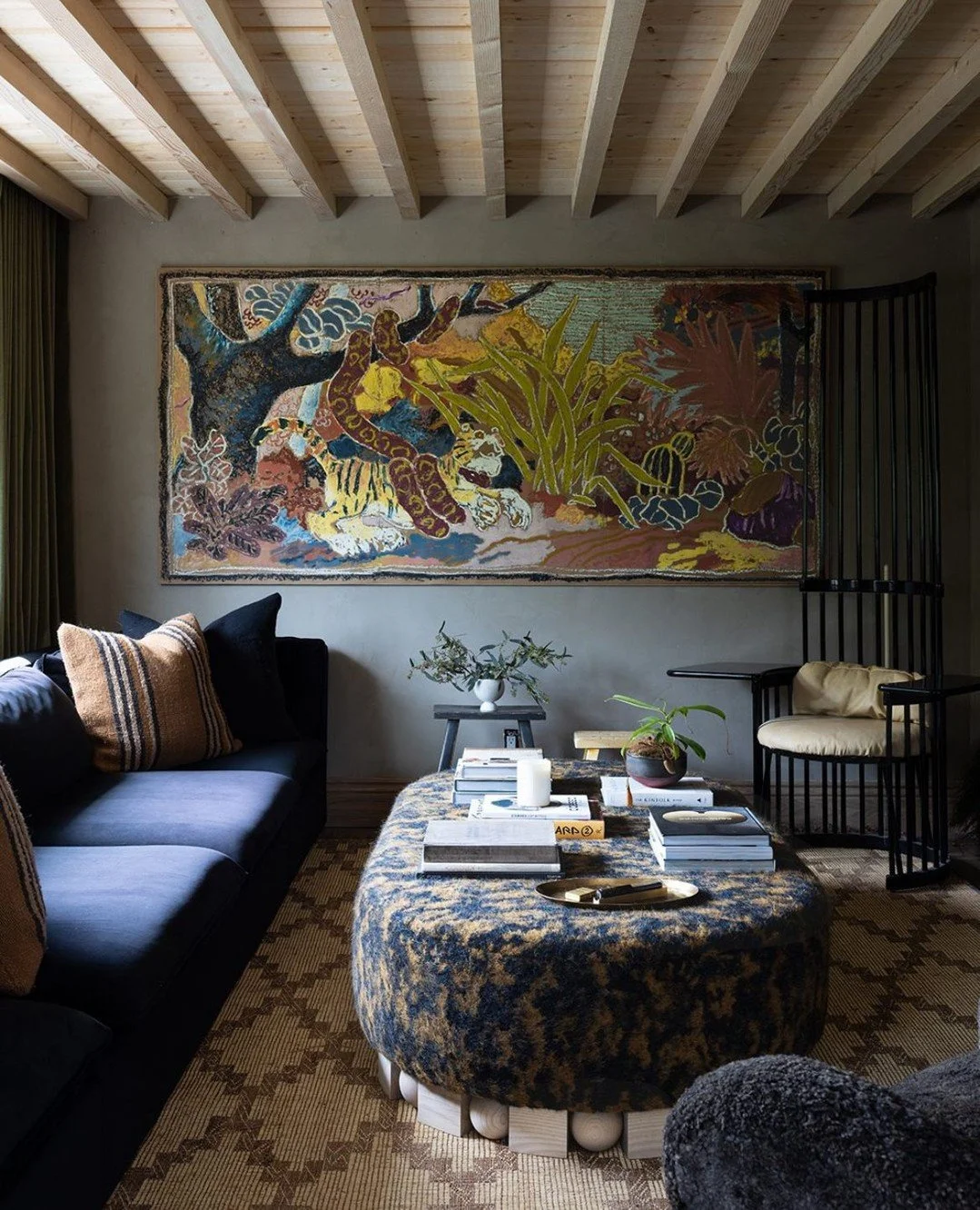 The ultimate mix of pattern and color. (Design by @hommeboys, photo by @bessfriday)  #thecravecollective #interiordesign #design #livingroom #interiors123