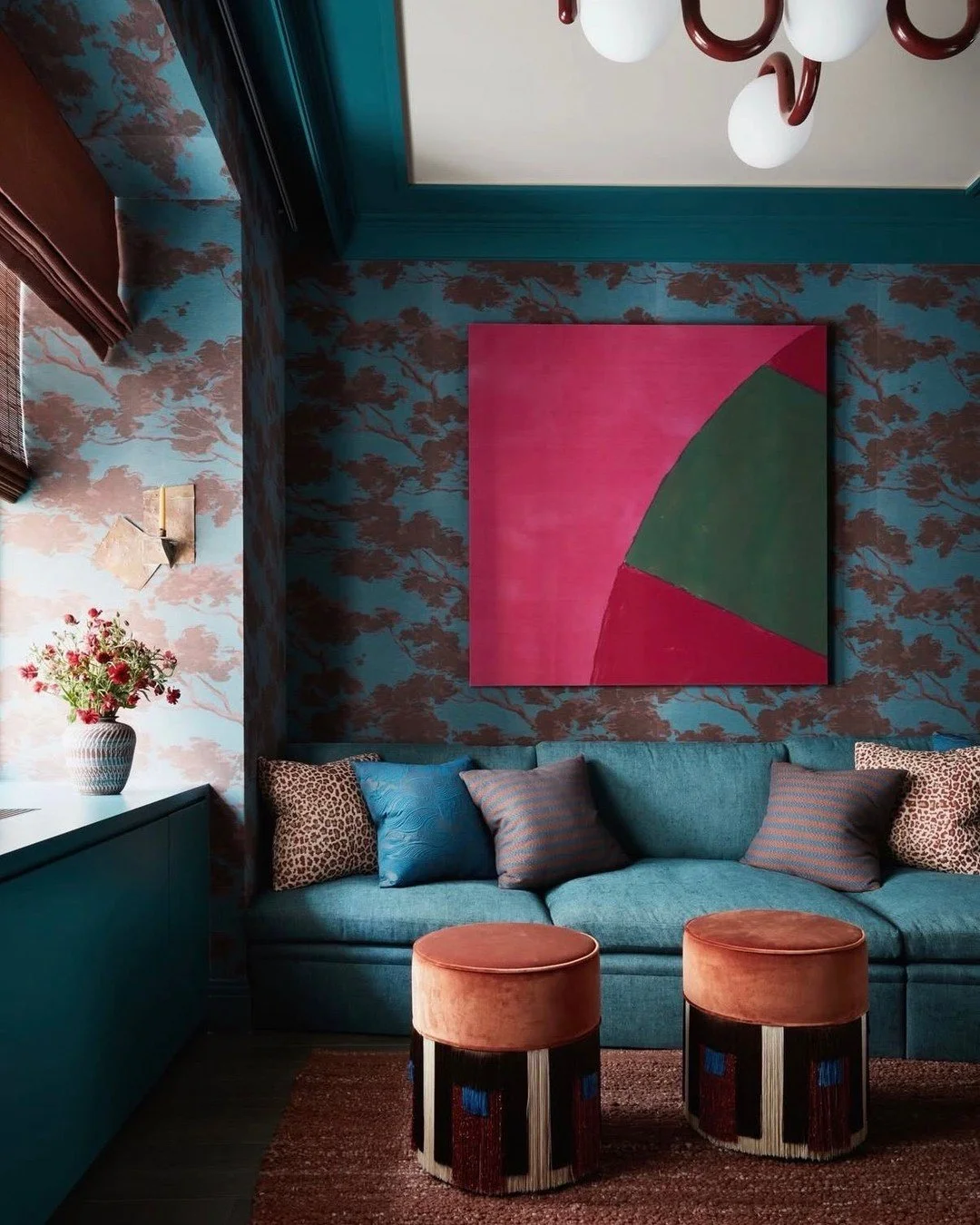 I love how this space is packed with color and pattern. (Design for @joshgreenedesign, photo by @timlenzphoto)  #thecravecollective #interiordesign #design #livingroom #interiors123