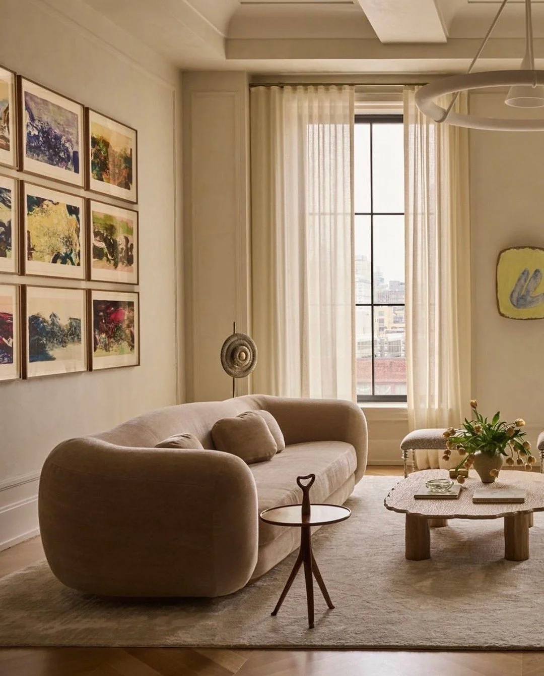 Soft and serene 😍. (Design by @emilydelbellointeriors, photo by @nicole_franzen)  #thecravecollective #interiordesign #design #livingroom #interiors123