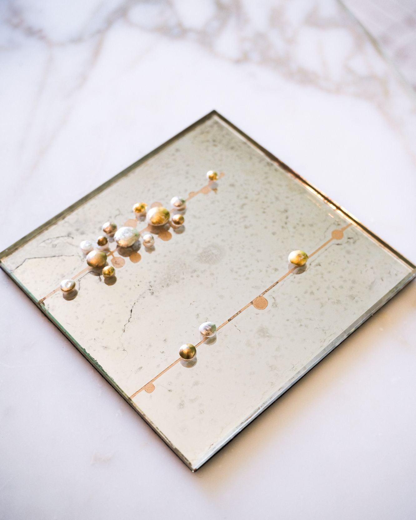 Like jewelry for your walls. Shop @mjatelier&rsquo;s Verre Eglomise collection at the Salon!  #thecravecollective #wallpaper #handmade #oneofakind #madeinusa