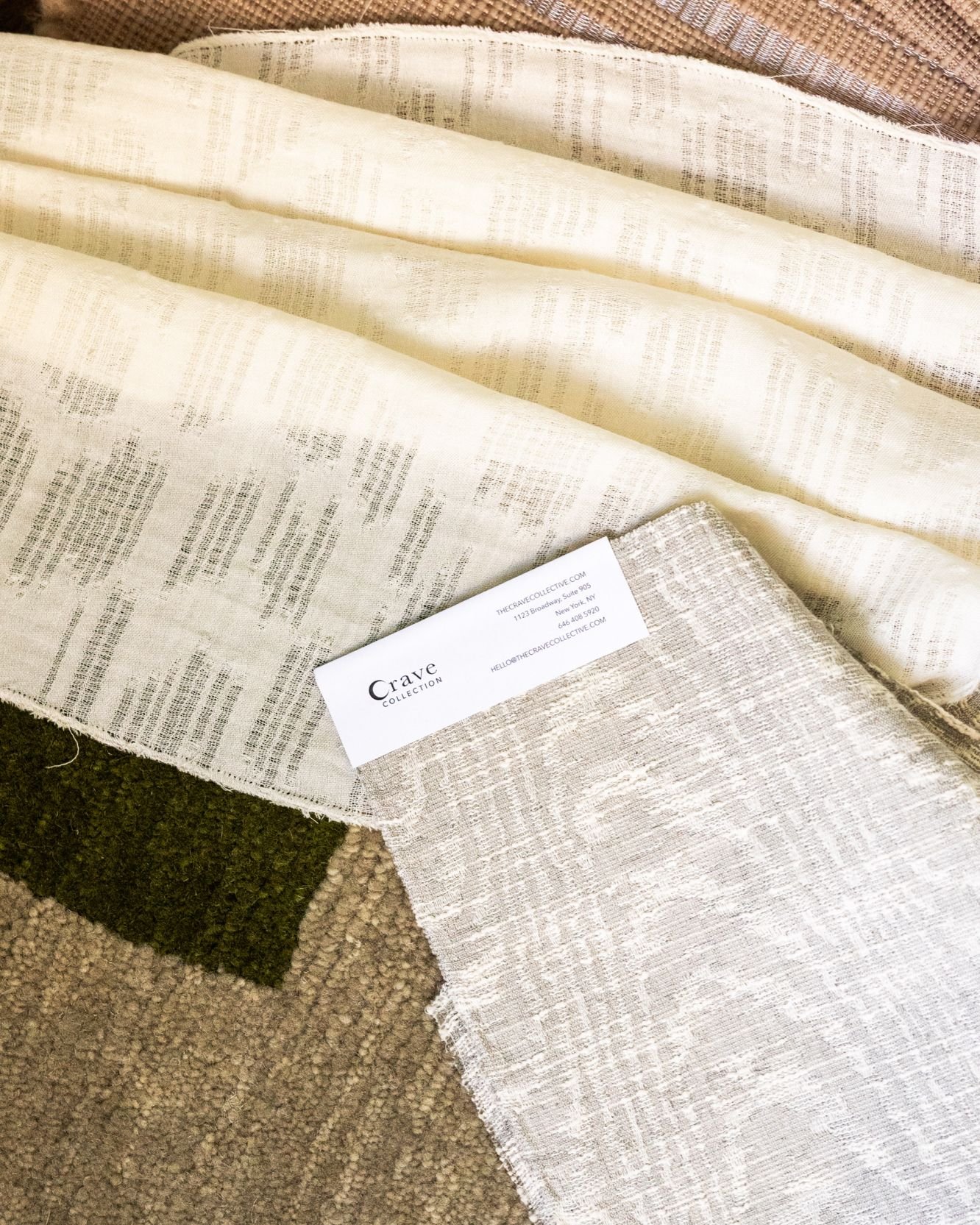 Building out a whole room scene with our Crave Collection fabrics, @dougallpaulson weaving, and @lamanufacturecogolinofficiel rug 😍. #thecravecollection #fabric #textiles #texture #color