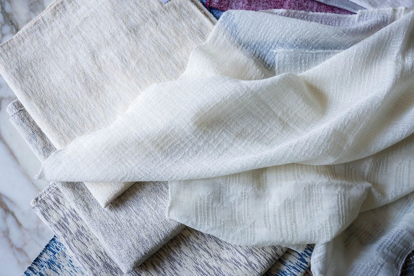 Soft dreamy sheers from the Crave Collection ☁️. #thecravecollection #fabric #textiles #texture #color