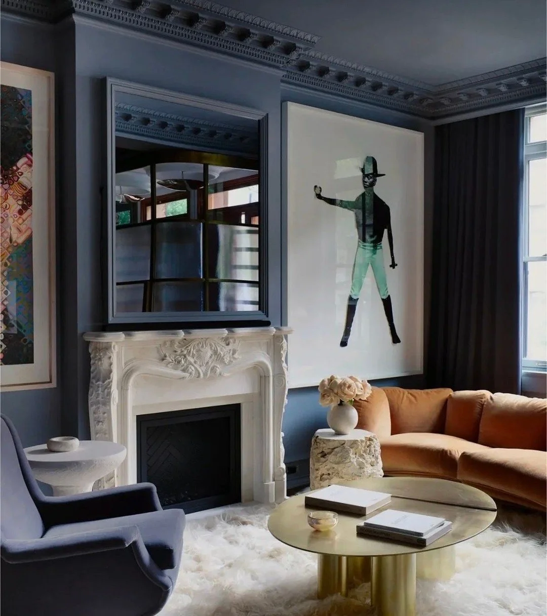 Lovely textures and details. (Design by @crystalsinclairdesigns)  #thecravecollective #interiordesign #design #livingroom #interiors123