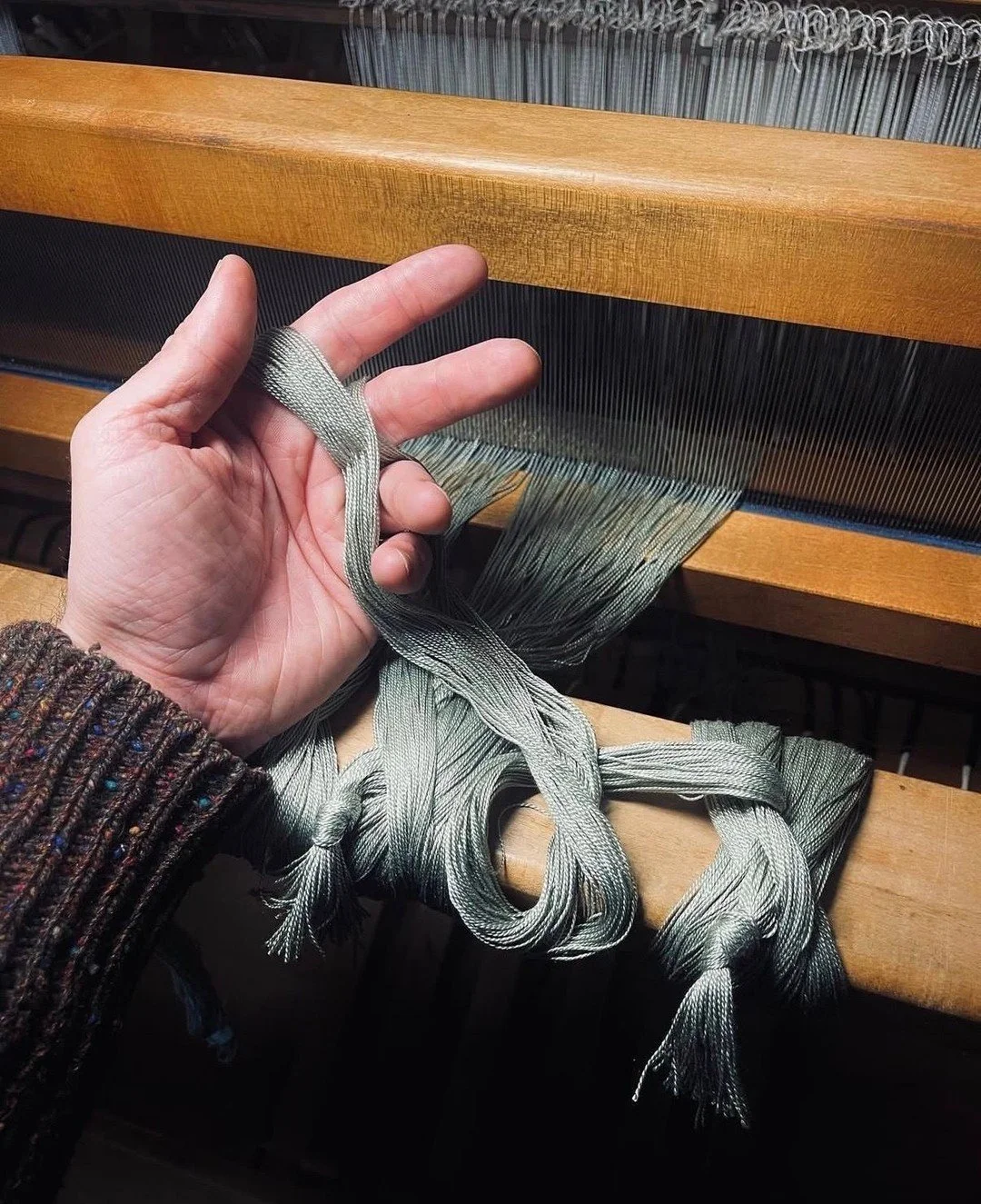 This is the moment before magic. Yarns on the warp at the @dougallpaulson studio &mdash; every thread intentional, every piece a commission worth dreaming about. #TheCraveCollective #art #color #artwork #weaving
