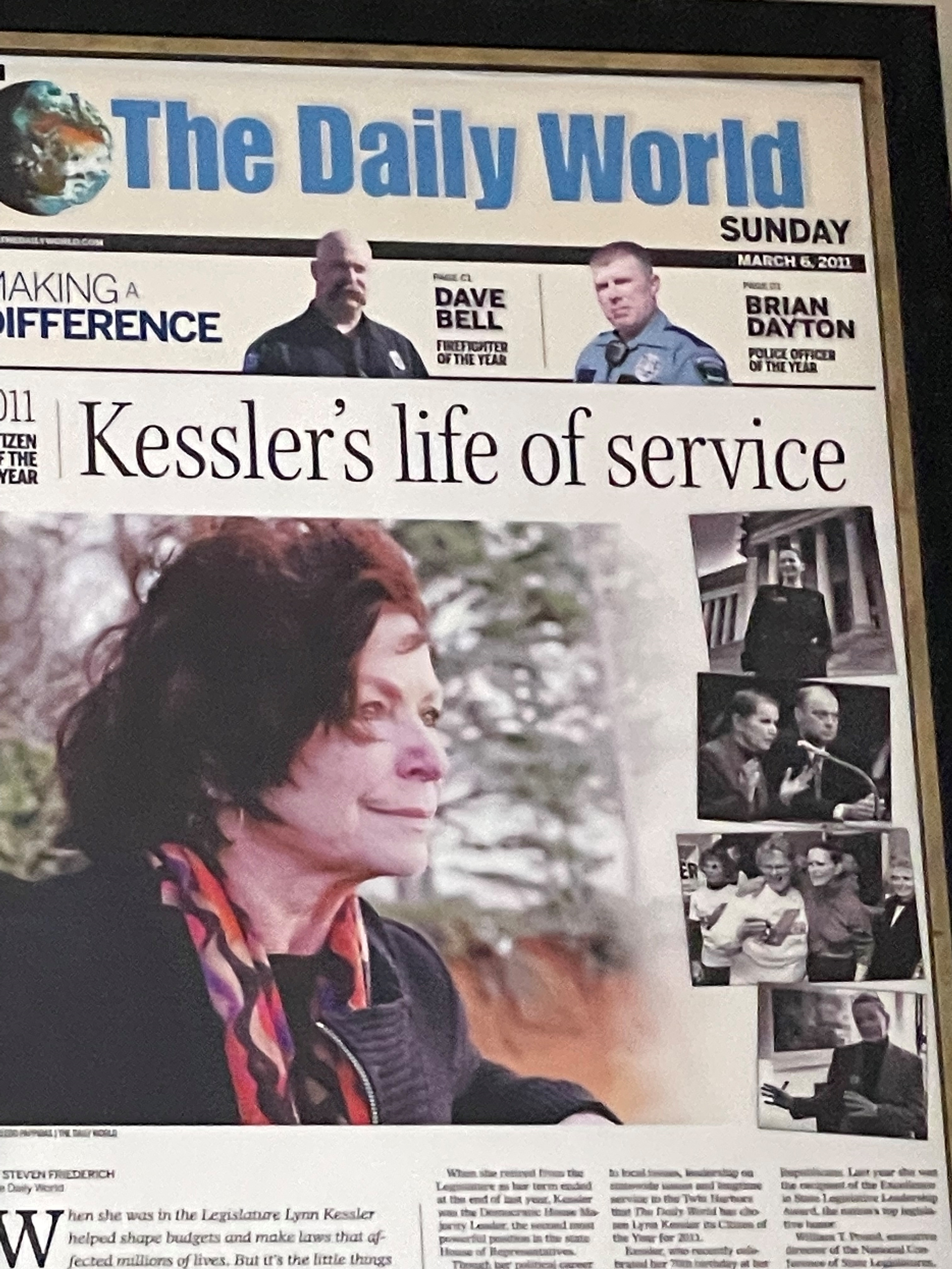 Lynn Kessler on the cover of Daily World