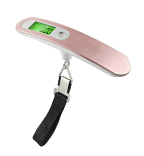 handheld weighing scale in pink