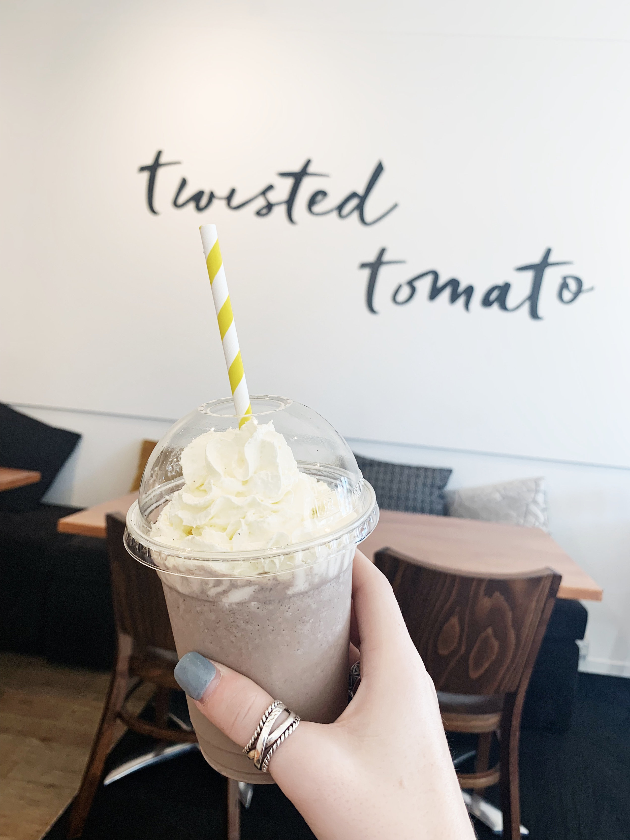 get a n iced coffee at twisted tomato cafe one of the best things to do in devonport