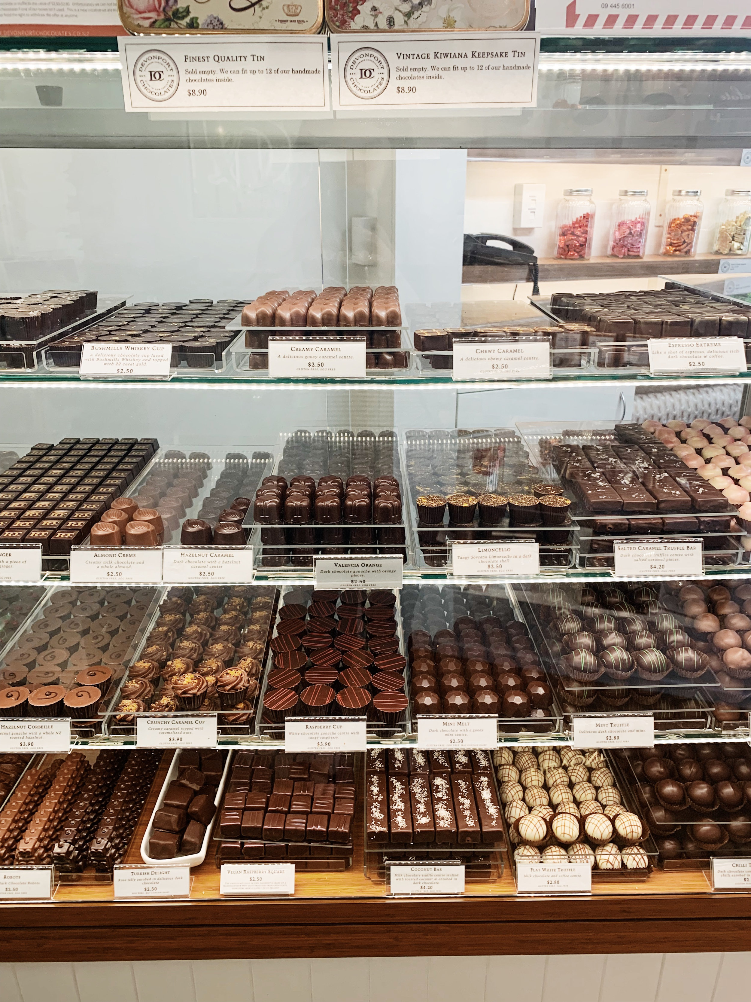 chocolates display 