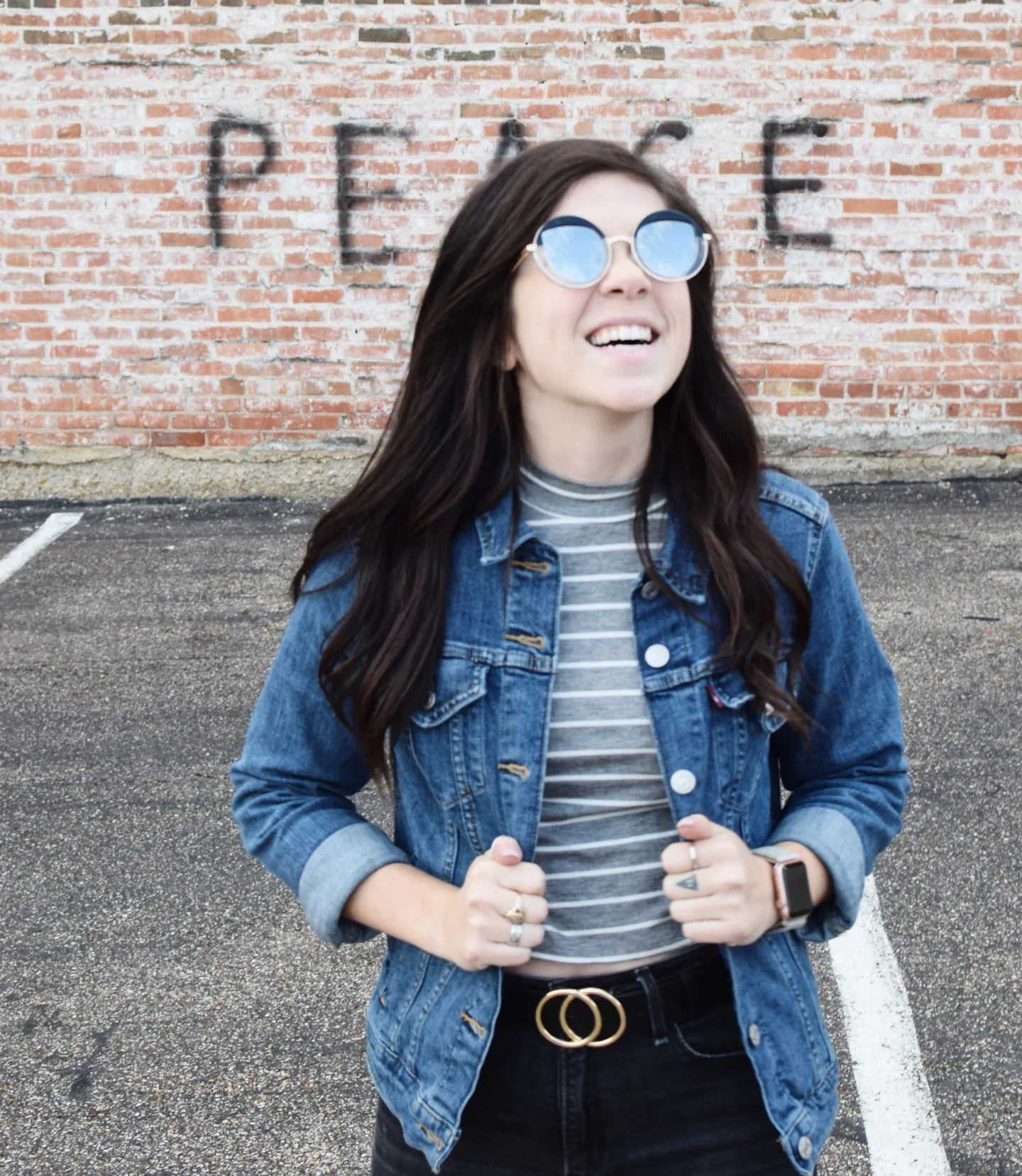 PEACE, LEATHER MULES, &amp; DENIM