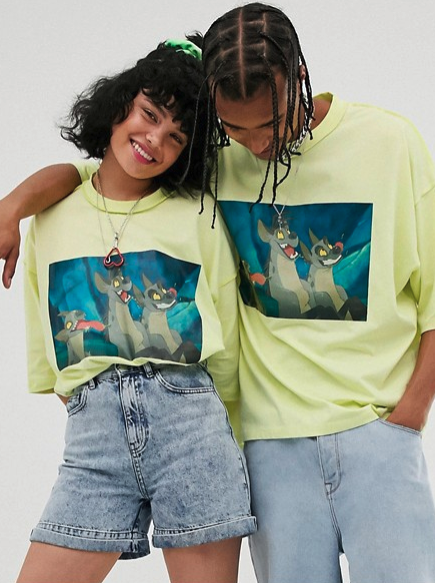couple wearing neon shirt