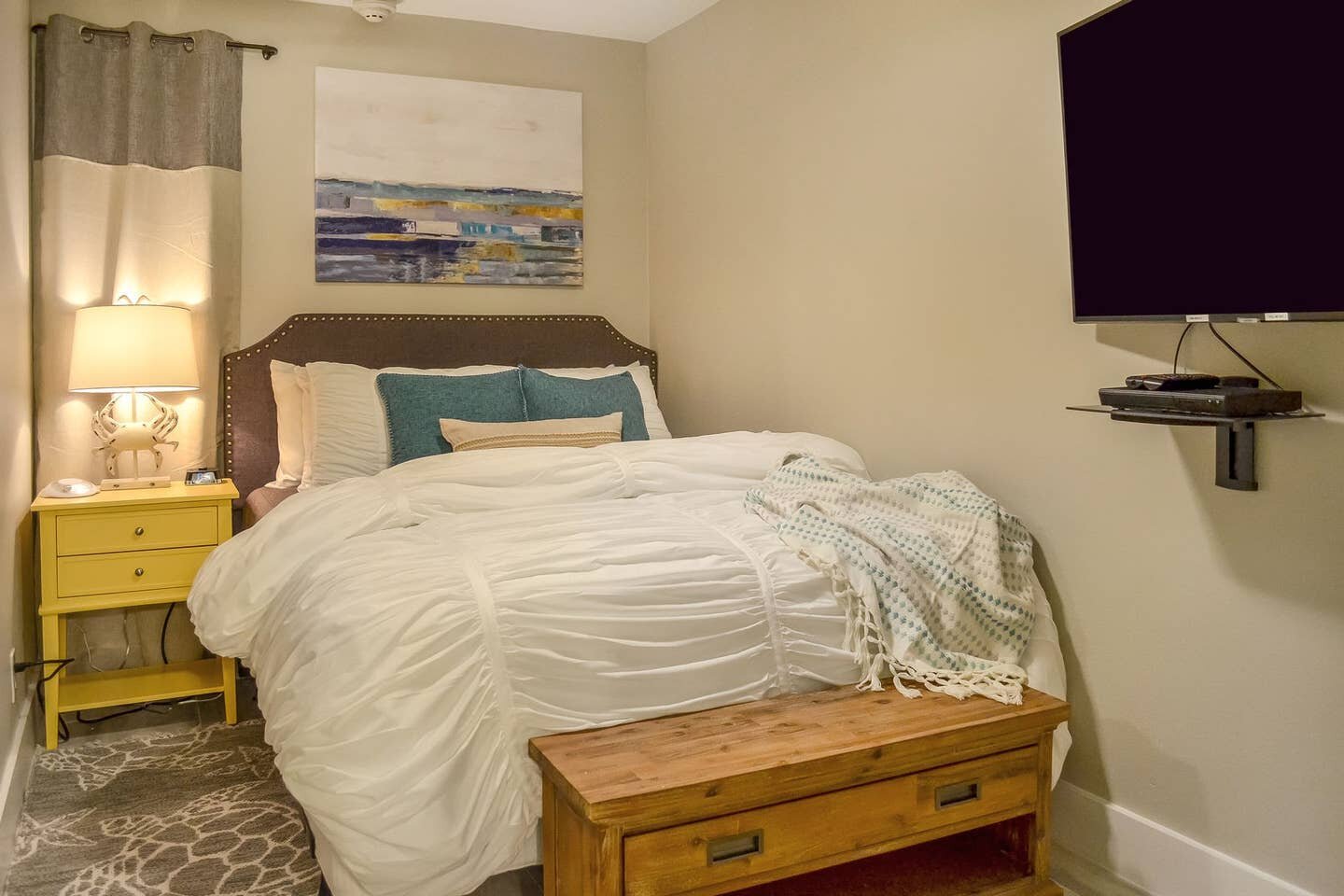 bedroom  in a Galveston beach condo