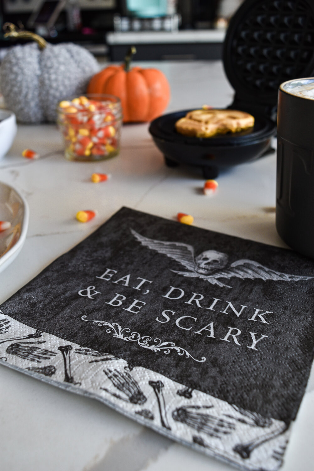 Eat, Drink * be scary text on paper