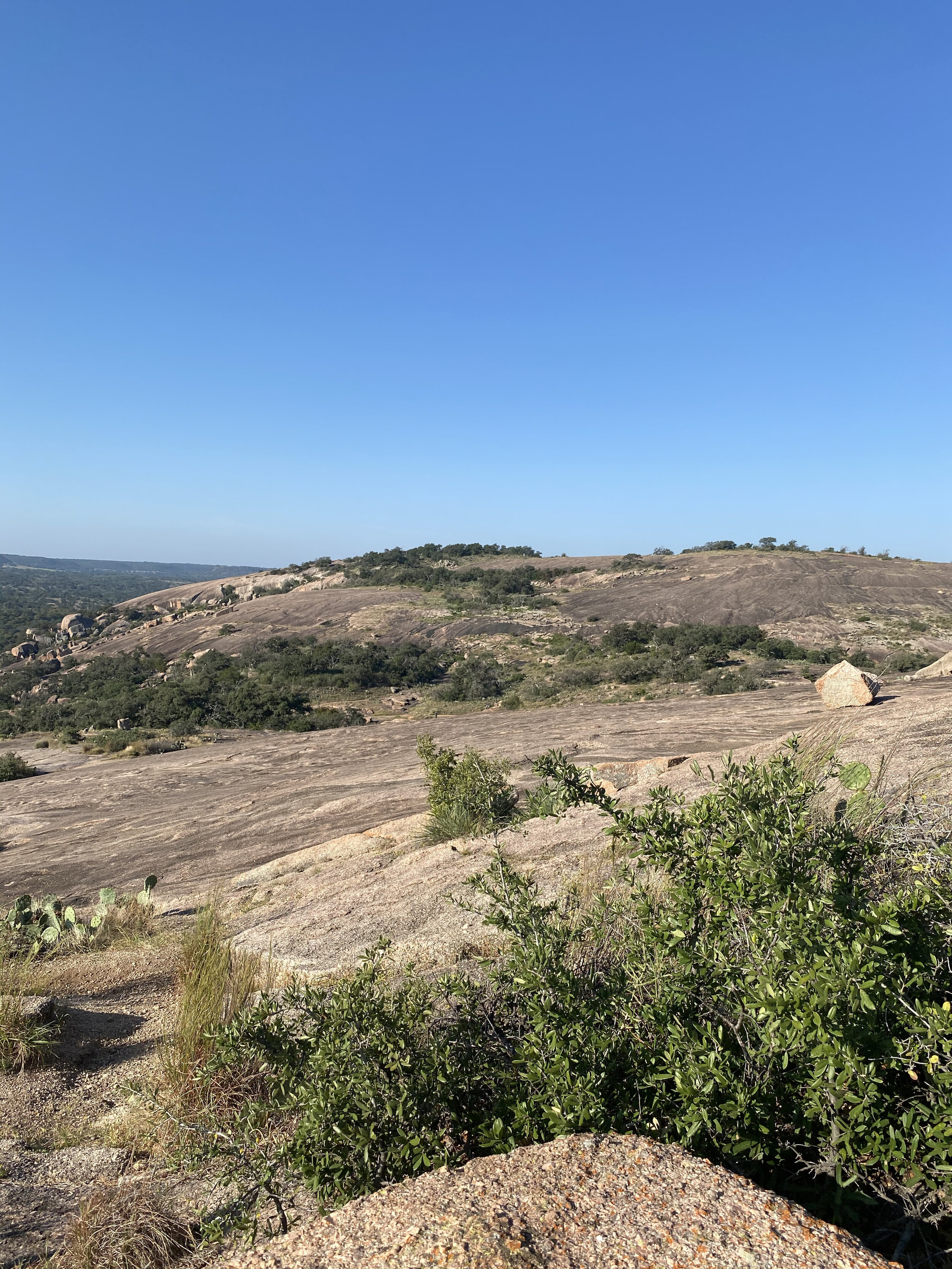 an overlooking view at the Enchanted Rock