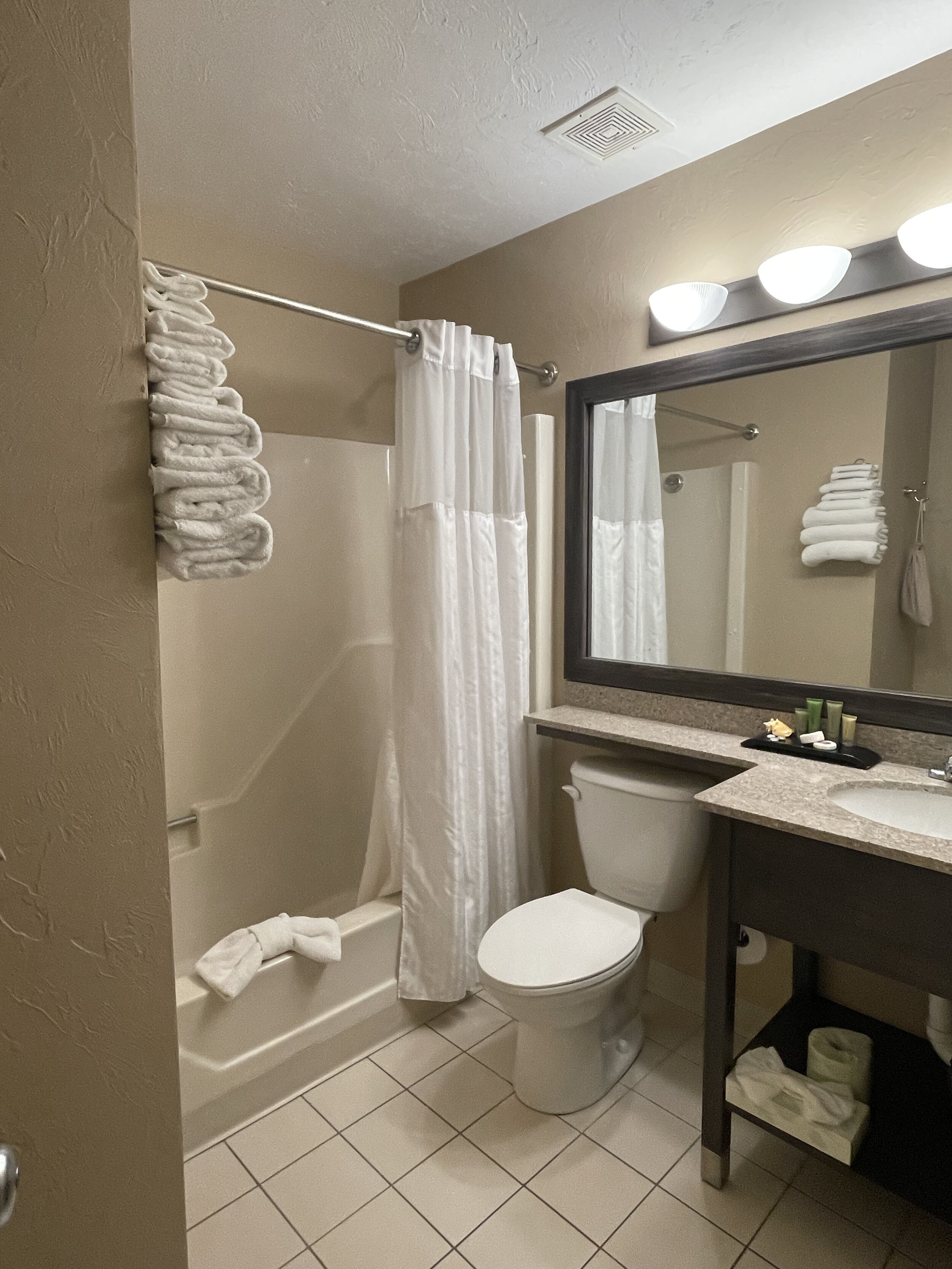 bathroom at the Bayside Resort Hotel in CAPE COD IN WEST YARMOUTH