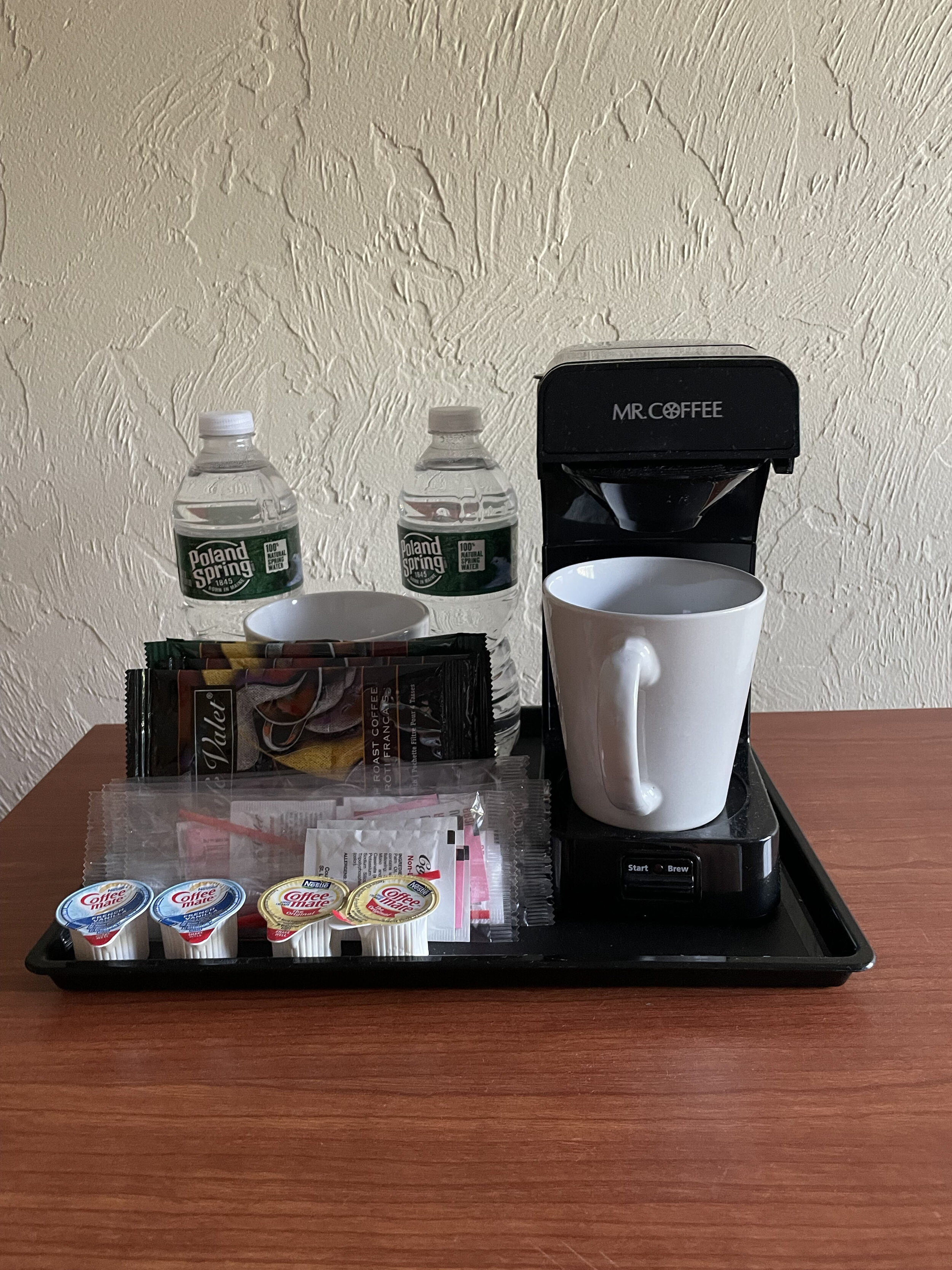 coffee in a hotel room 