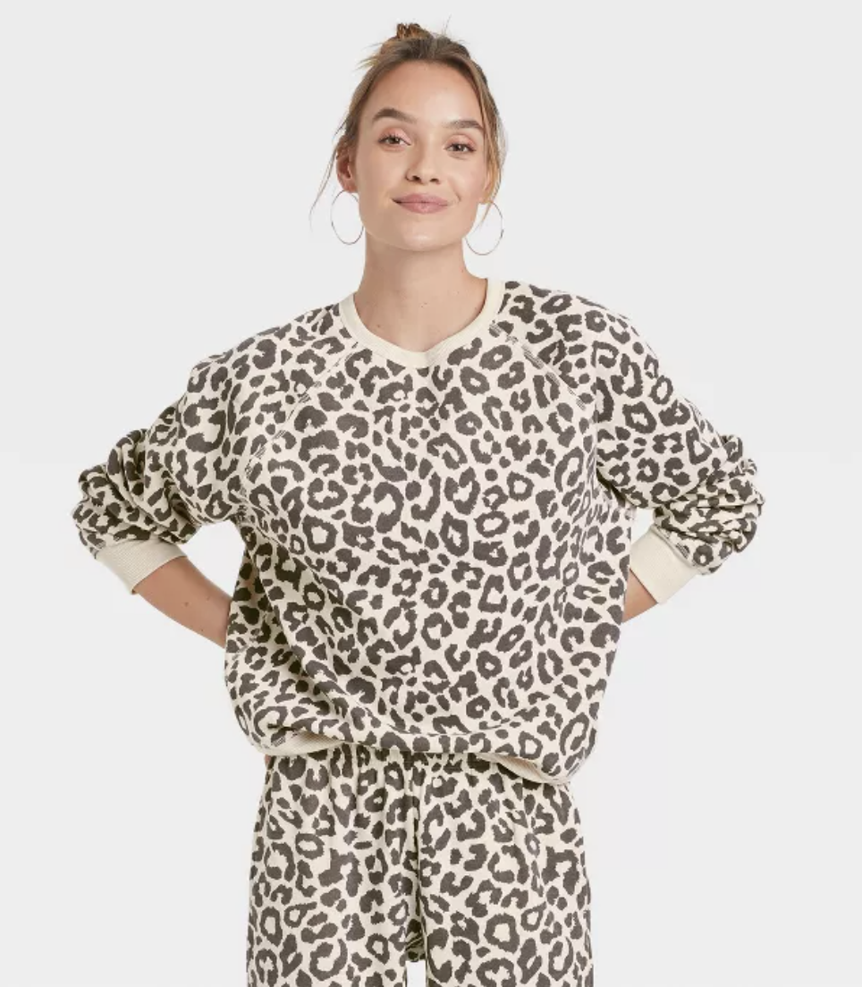 woman wearing animal print loungewear for OUTFIT INSPIRATION FOR ANIMAL KINGDOM 