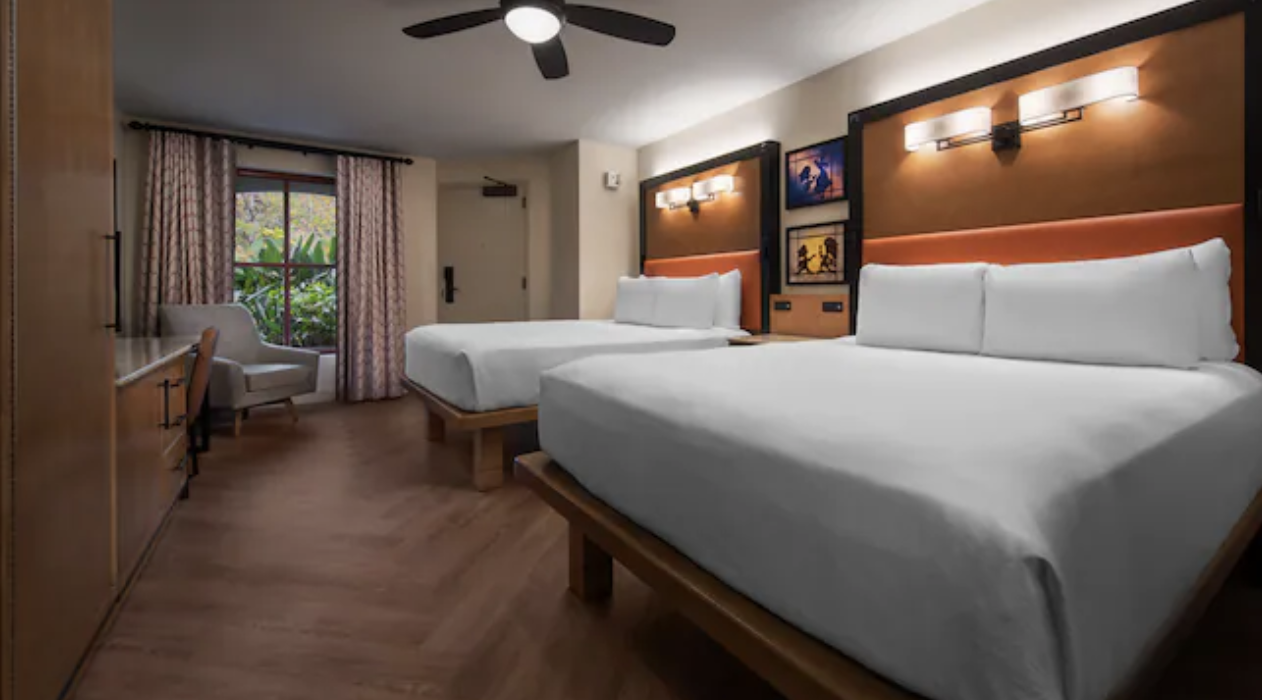 hotel room with two beds at DISNEY'S CORONADO SPRINGS RESORT