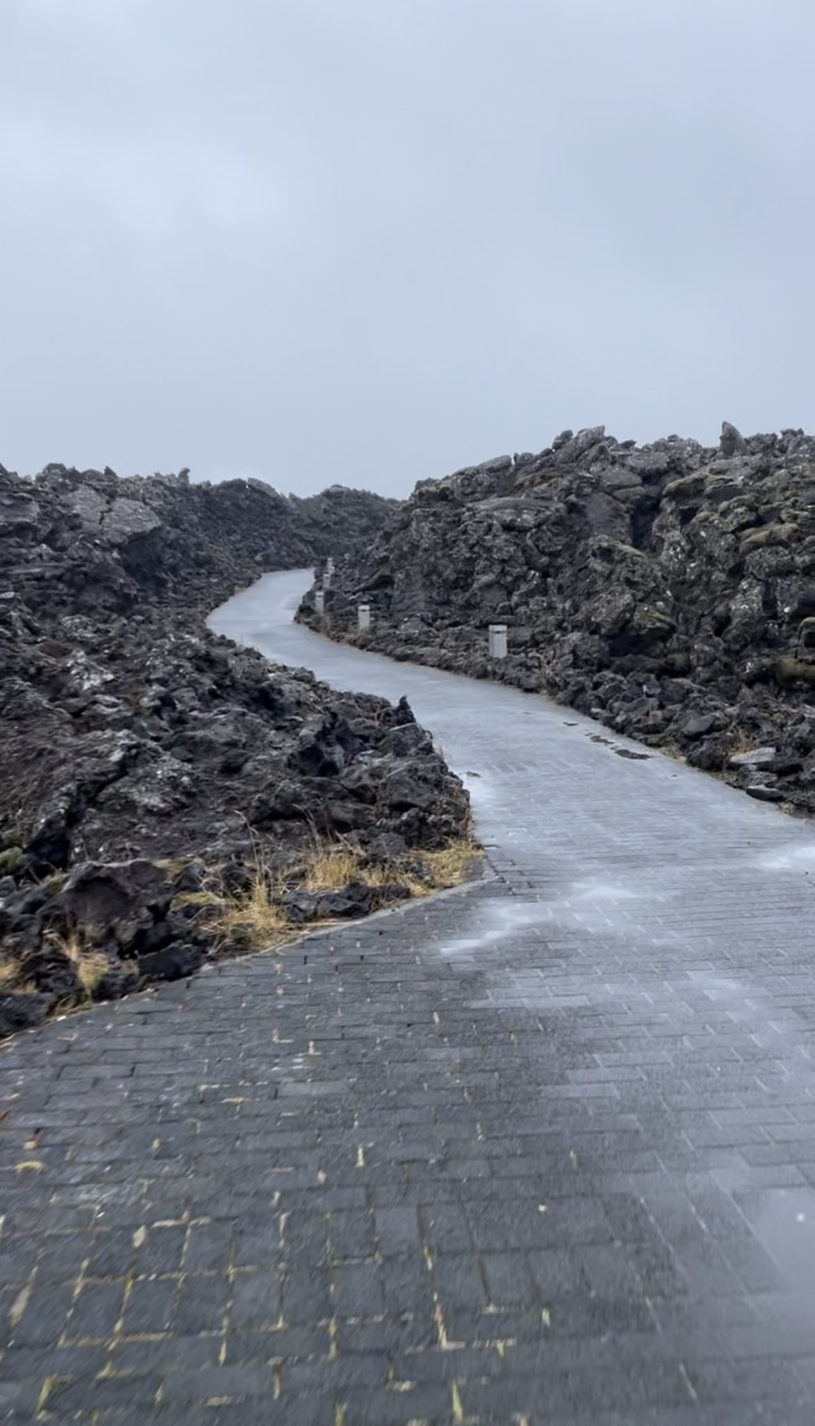 walkway to BLUE LAGOON IN ICELAND