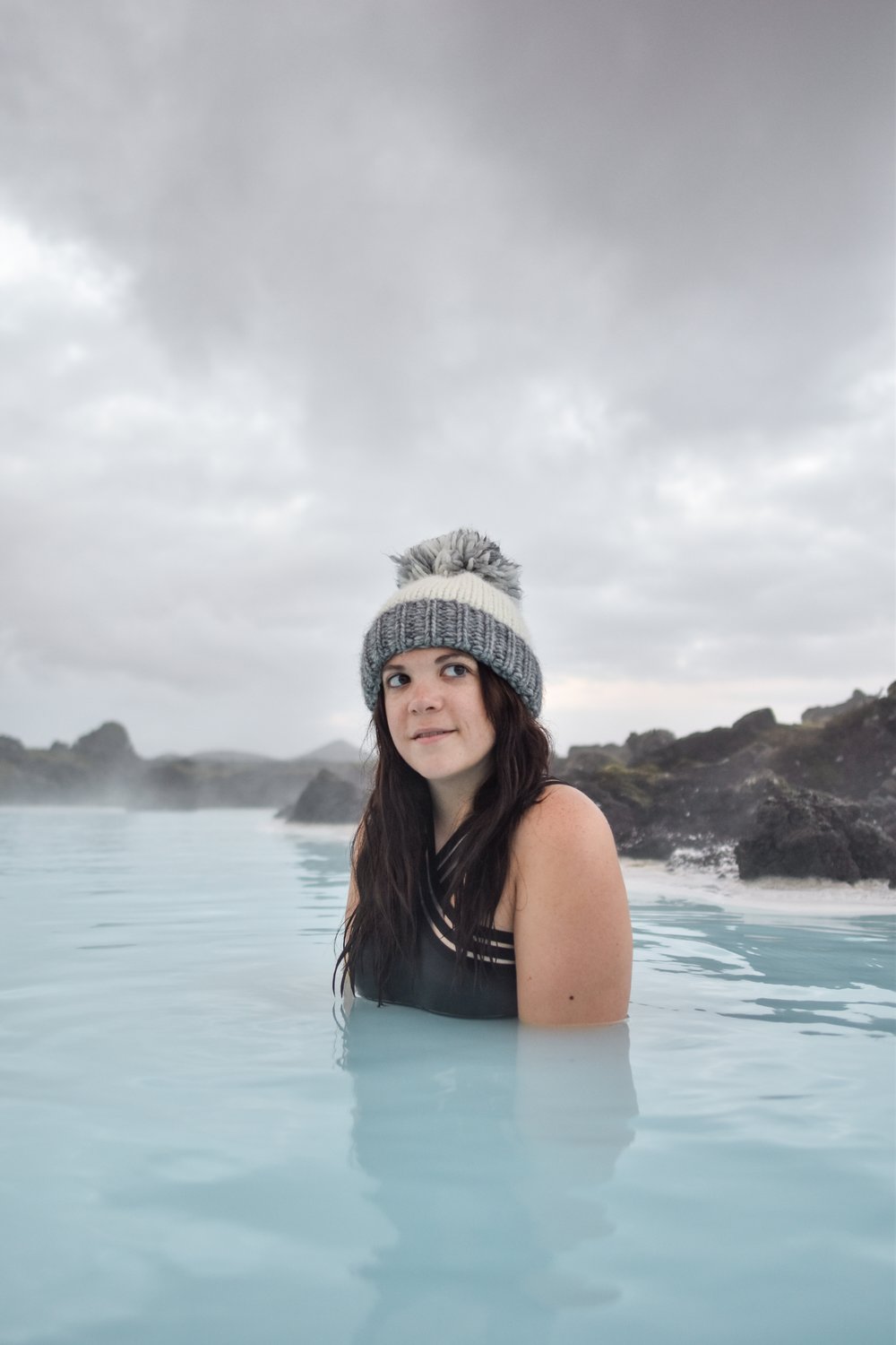 woman swimming at blue lagoon in SILICA HOTEL