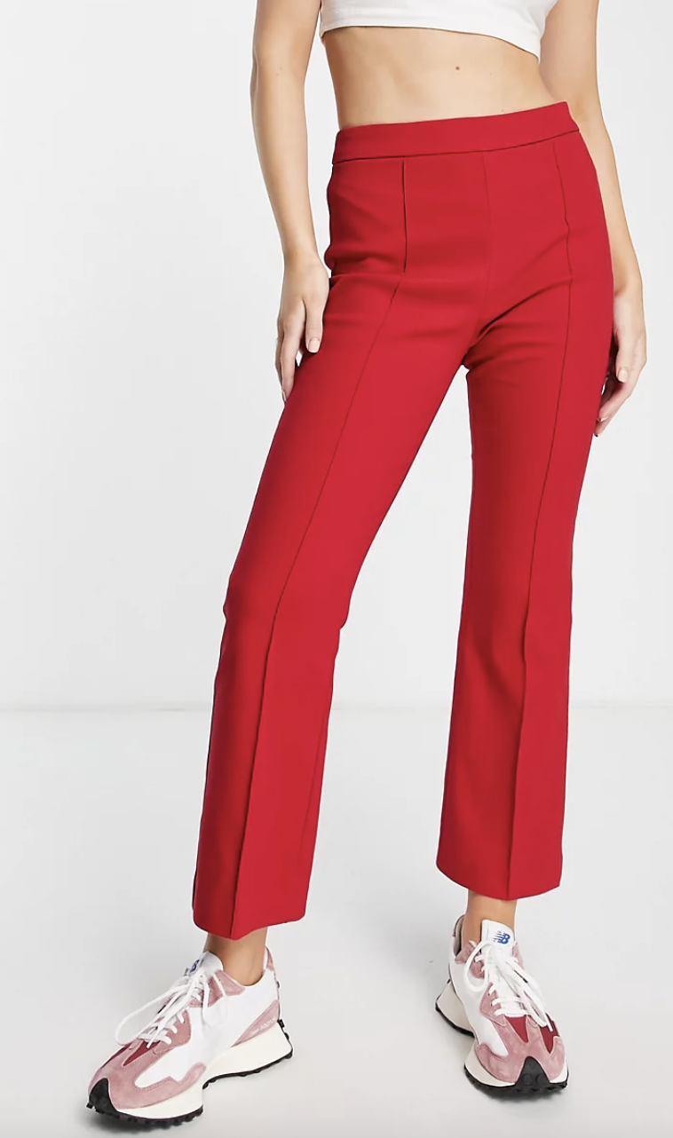 red wide bottom pants for outfits for disney park