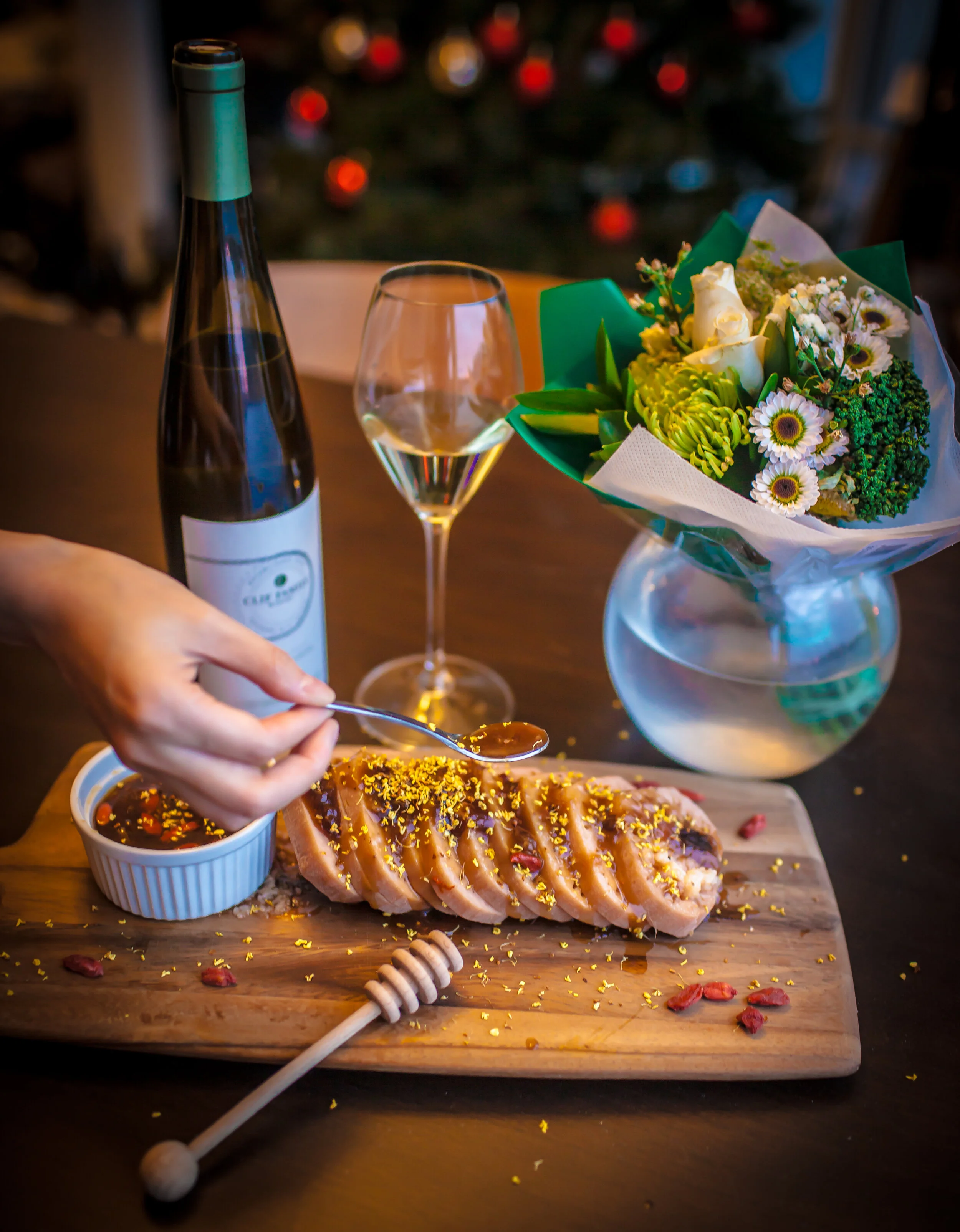 Lotus Root with Sticky Rice &amp; Gewurztraminer