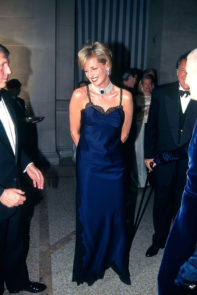  Princess Diana attends the Met Gala wearing Dior by John Galliano 