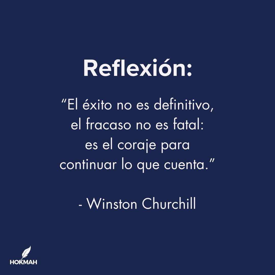 🌟 &iquest;Listos para una dosis de motivaci&oacute;n? En este carrusel, vamos a reflexionar sobre una frase inspiradora de Winston Churchill: 'El &eacute;xito no es definitivo, el fracaso no es fatal: es el coraje para continuar lo que cuenta.' 💪 &