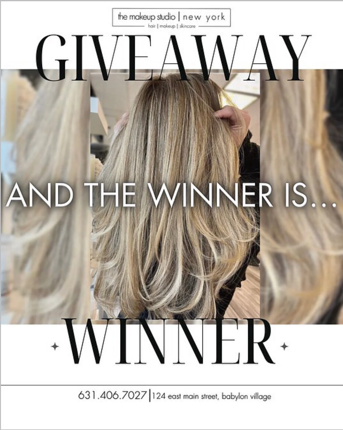 Congratulations to our giveaway winner!!

✨ @bread14 !! ✨

stay tuned for the next giveaway for another chance to win!
&bull;
&bull;
#themakeupstudiony #thestudiony #giveawaywinner #contest #longisland #longislandhair #babylonvillage