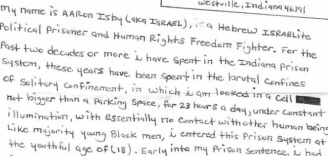Retaliation Against Aaron Isby-Israel at Miami Correctional Facility