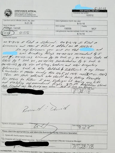 Grievance denied in retaliation 2